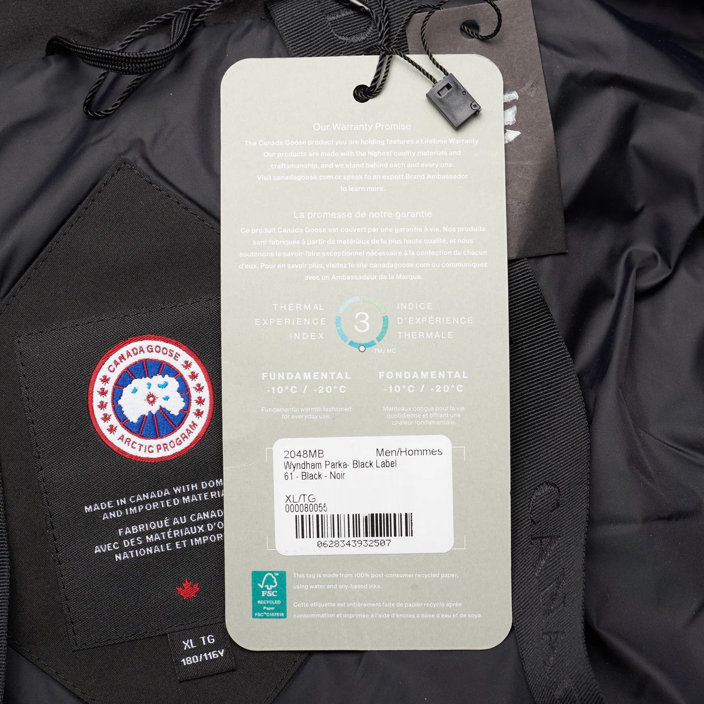 Canada Goose CANADA GOOSE Wyndham Black Label 2048MB 61 Black Down Jacket Size US XL / EU 56 / 4 - 7 Thumbnail