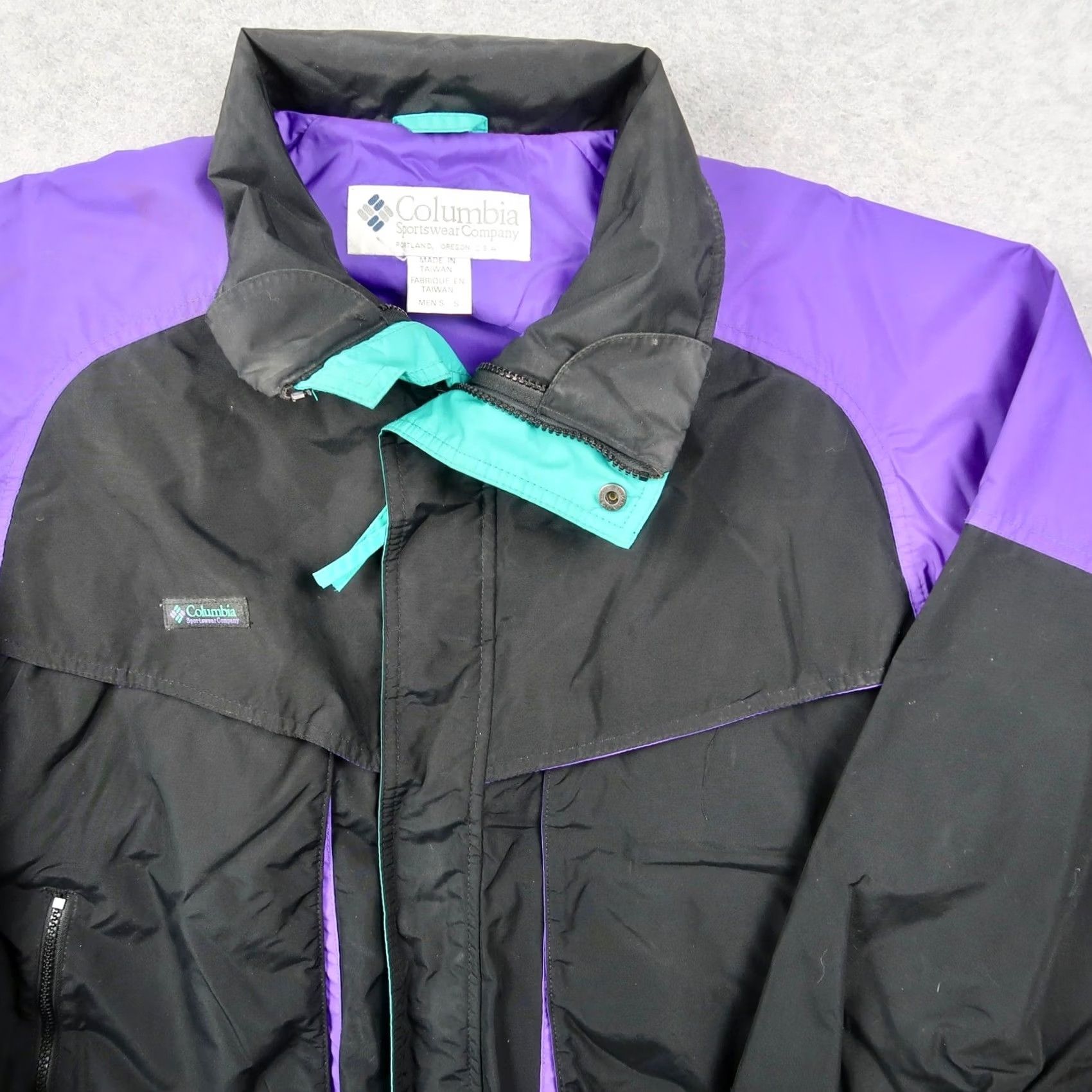 Vintage VINTAGE Columbia Jacket Mens S Small Black Purple Teal Powder Keg Sportswear Size US S / EU 44-46 / 1 - 3 Thumbnail
