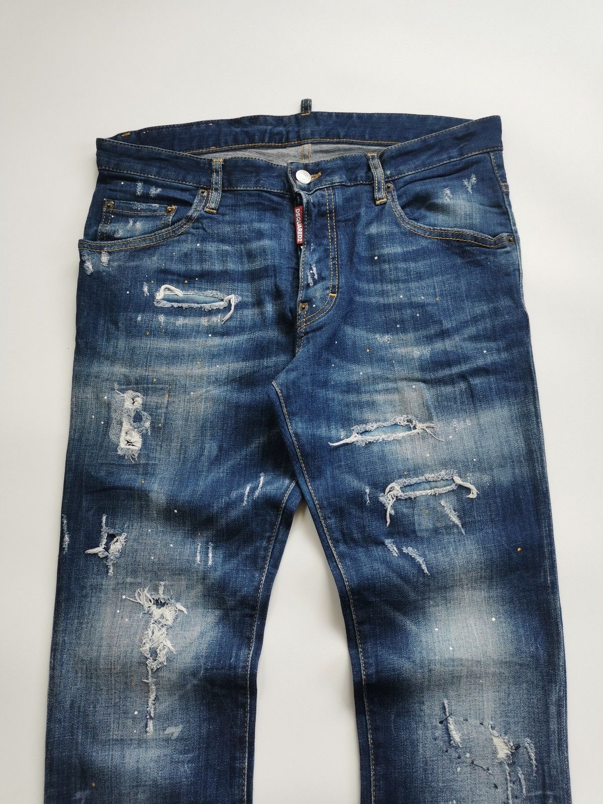 Dsquared2 Dsquared2 Patchwork Paint Skater Jeans Size US 34 / EU 50 - 1 Thumbnail