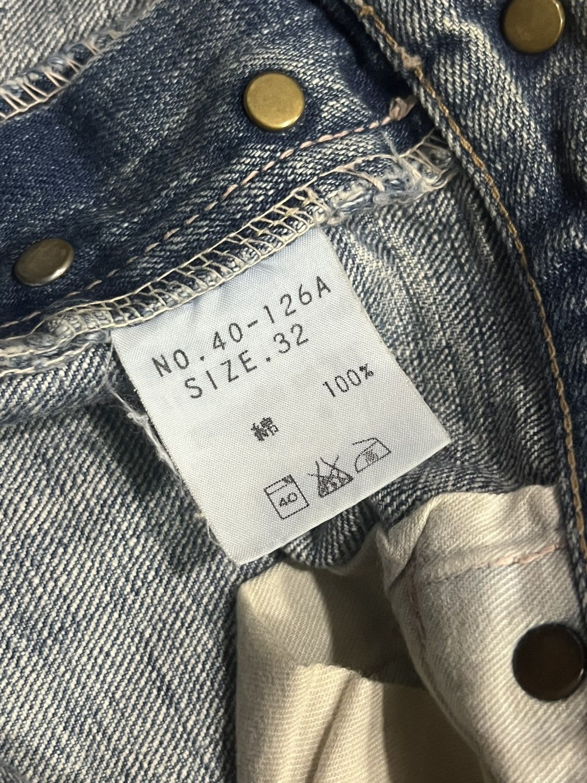 Spellbound ⚡️Distressed⚡️Vintage Japan Spellbound Whisker Blue Wash Jeans Size US 32 / EU 48 - 17 Thumbnail