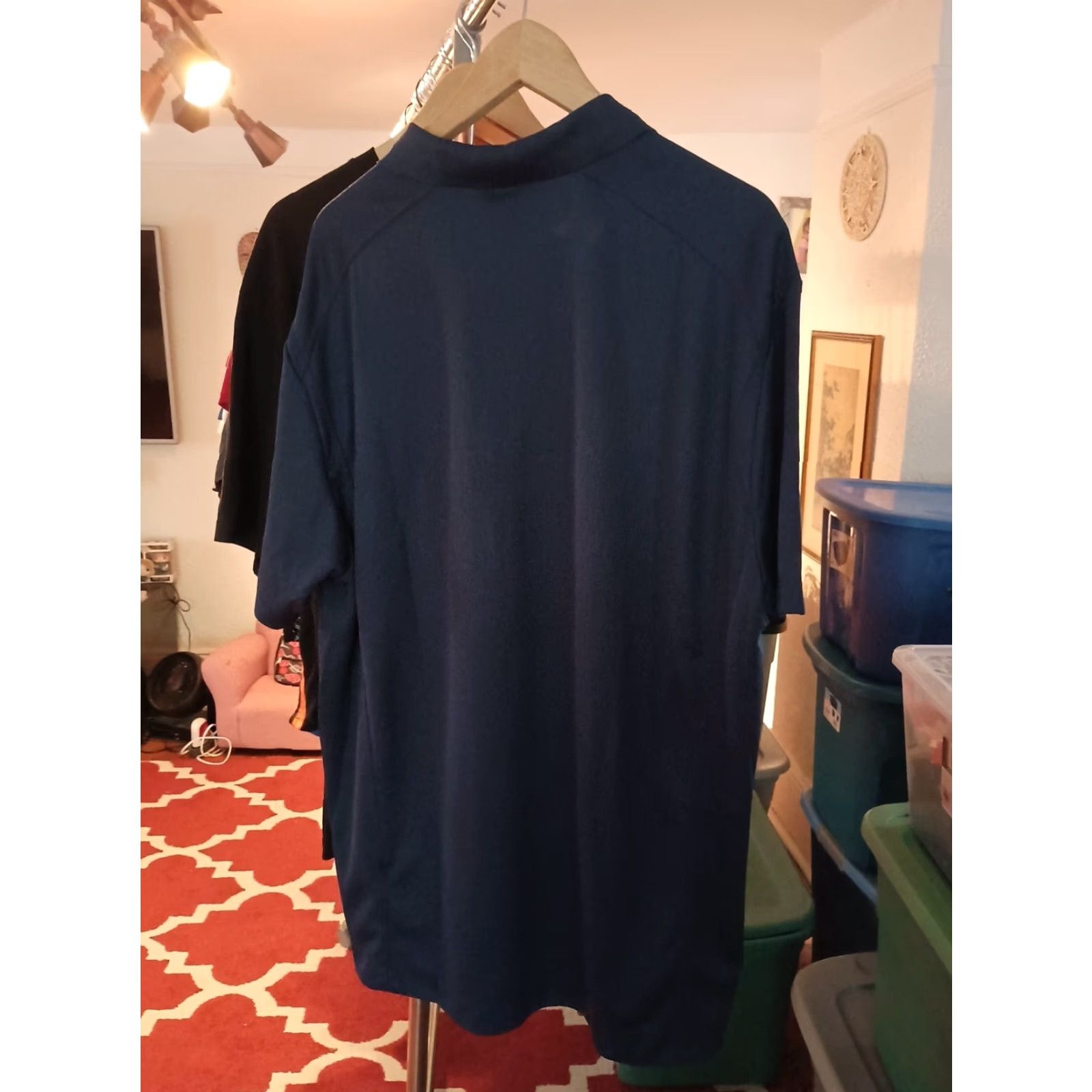 Nike VINTAGE Nike Golf Shirt XL Blue Dri-Fit Activewear Polo Men NWT Dead Stock Super Bowl 48 Nike Golf Size US XL / EU 56 / 4 - 4 Thumbnail