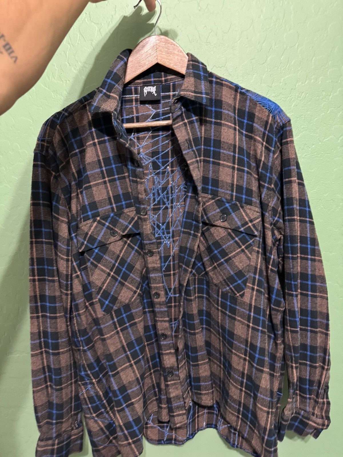 Revenge Revenge spider web flannel Size US L / EU 52-54 / 3 - 1 Thumbnail