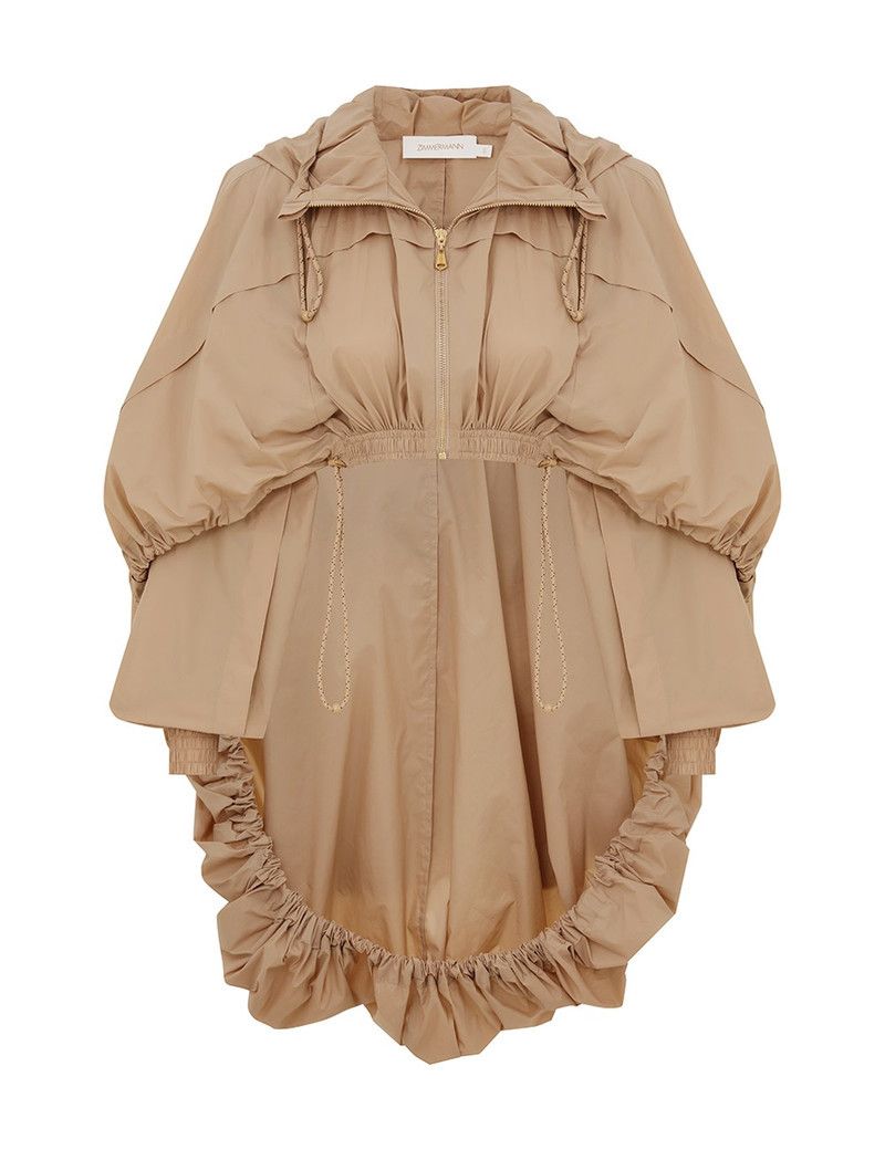 oc11z0226 Dawning Parachute Jacket in Taupe