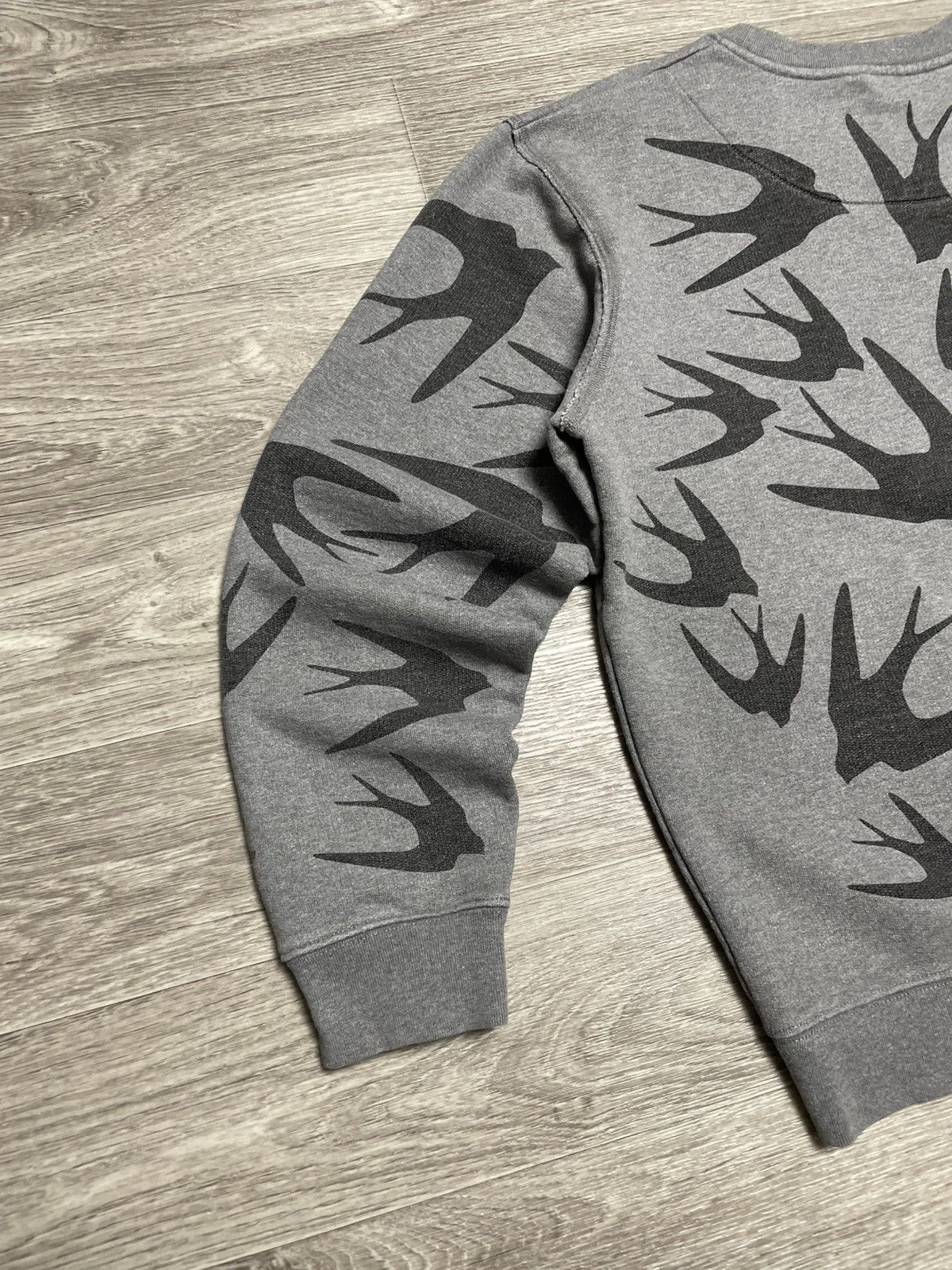 Alexander McQueen Alexander McQueen McQ Birds All Over Print Gray Sweatshirt Size L / US 10 / IT 46 - 17 Thumbnail