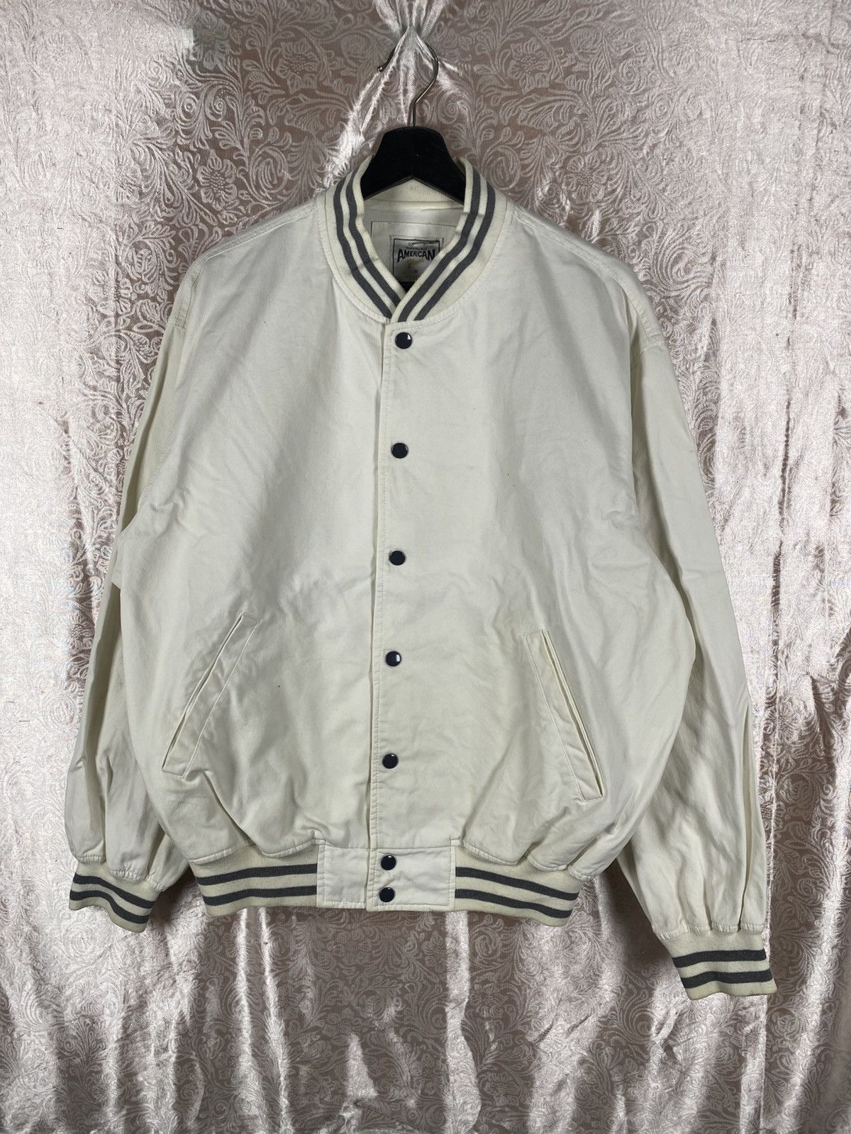 Vintage Vintage Varsity “SCENE” Embroidery Snap Button Retro Bomber Size US L / EU 52-54 / 3 - 3 Thumbnail