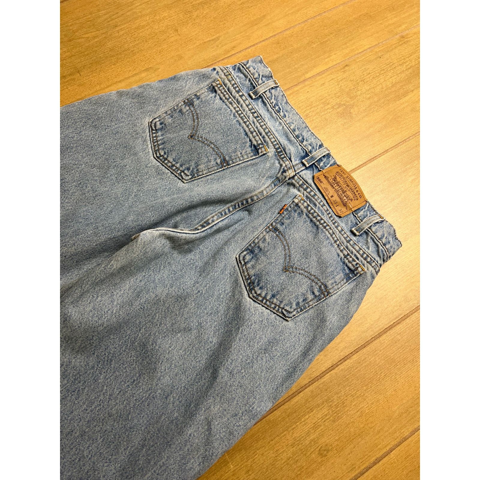 Levi's Vintage Levi’s 560 Loose Fit Tapered Jeans USA 33x32 Orange Size US 33 - 11 Thumbnail