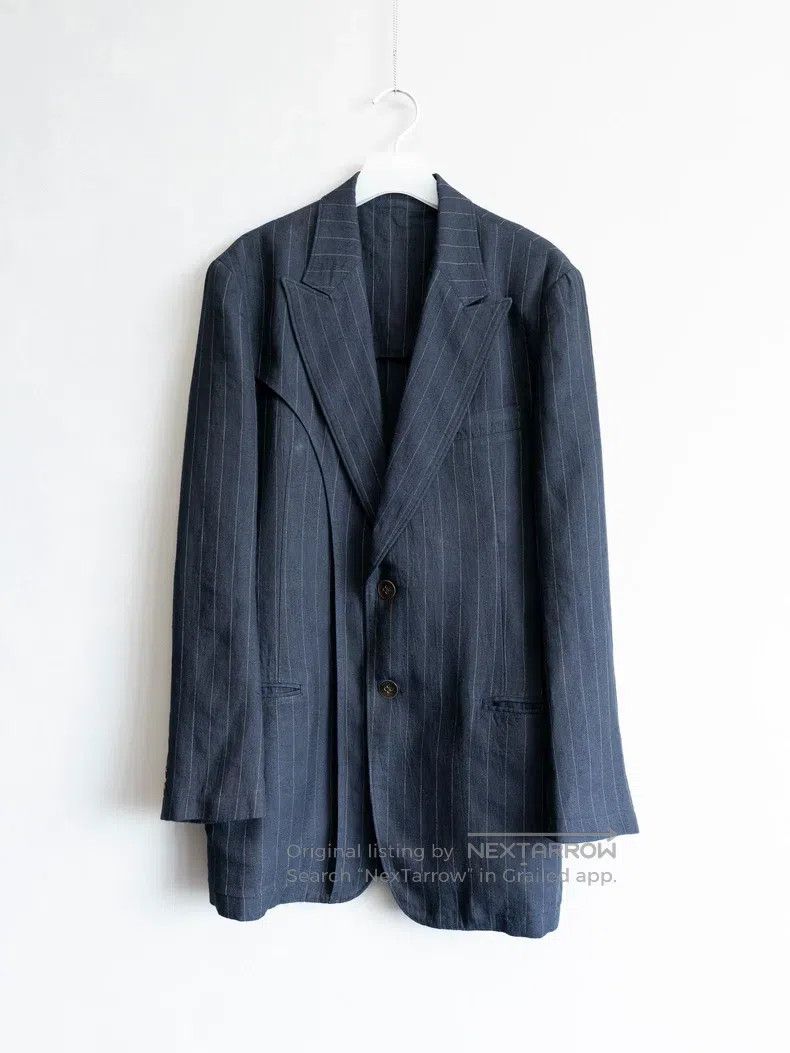 Yohji Yamamoto YOHJI YAMAMOTO Striped Double Layer Jacket Size US M / EU 48-50 / 2 - 1 Thumbnail