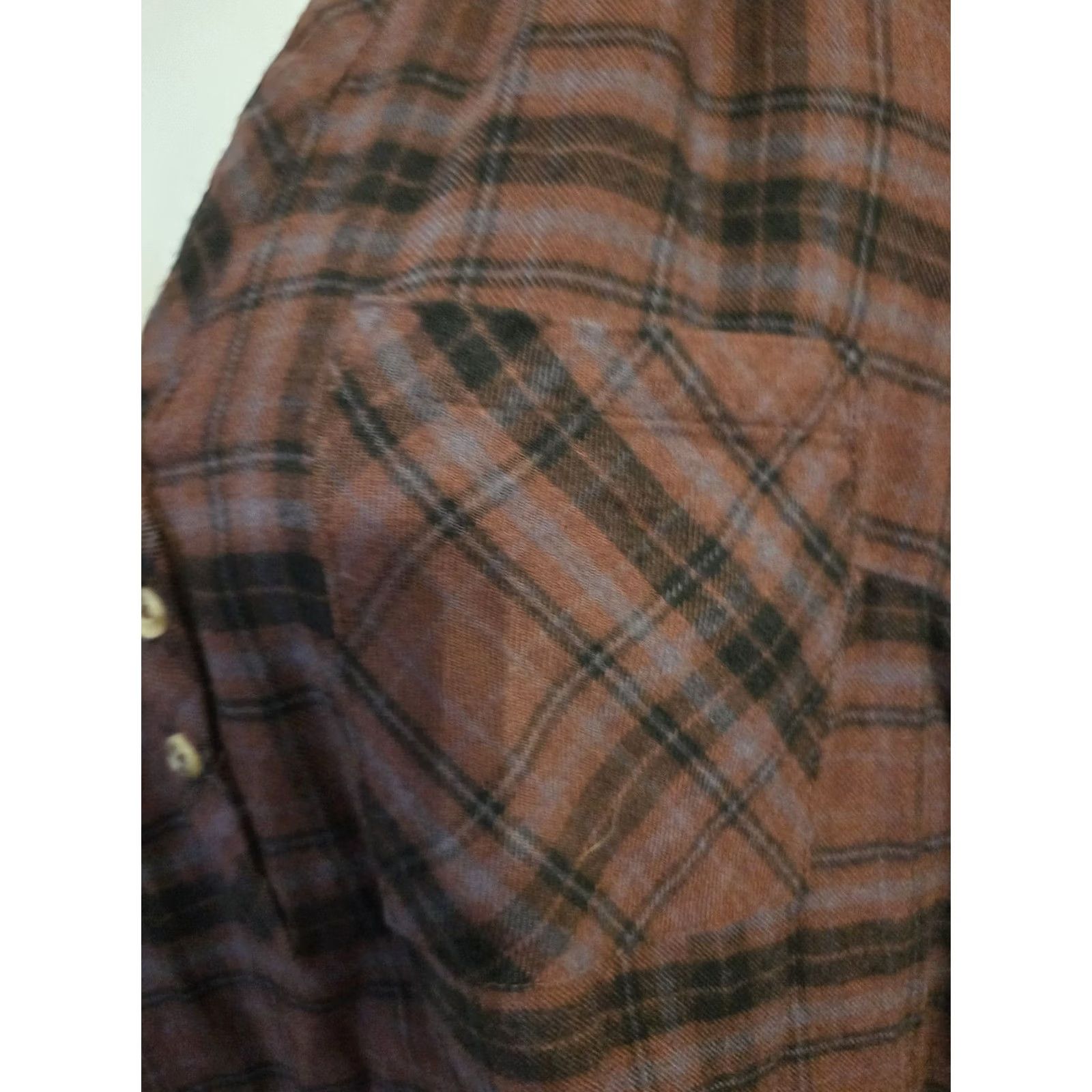 Torrid Torrid Harper Burgundy Plaid Long Sleeve Tunic Shirt 1X Women Size XL / US 12-14 / IT 48-50 - 4 Thumbnail