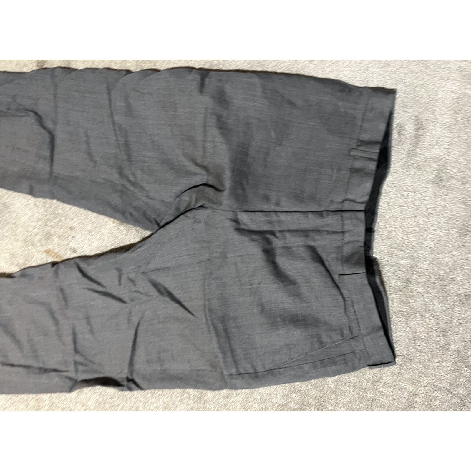 Kenneth Cole VINTAGE Kenneth Cole Flat Front PANTS Men 38x22 Gray Solid Dress Pants Size US 38 / EU 54 - 2 Thumbnail
