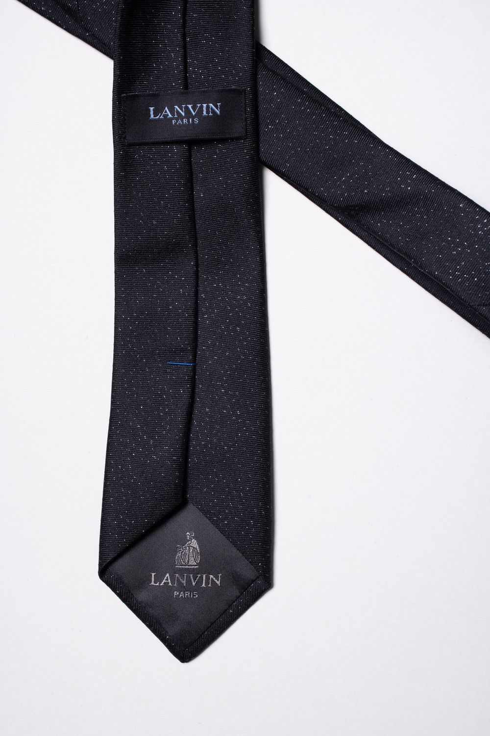 Lanvin Lanvin, dotted lurex tie in black Size ONE SIZE - 2 Thumbnail