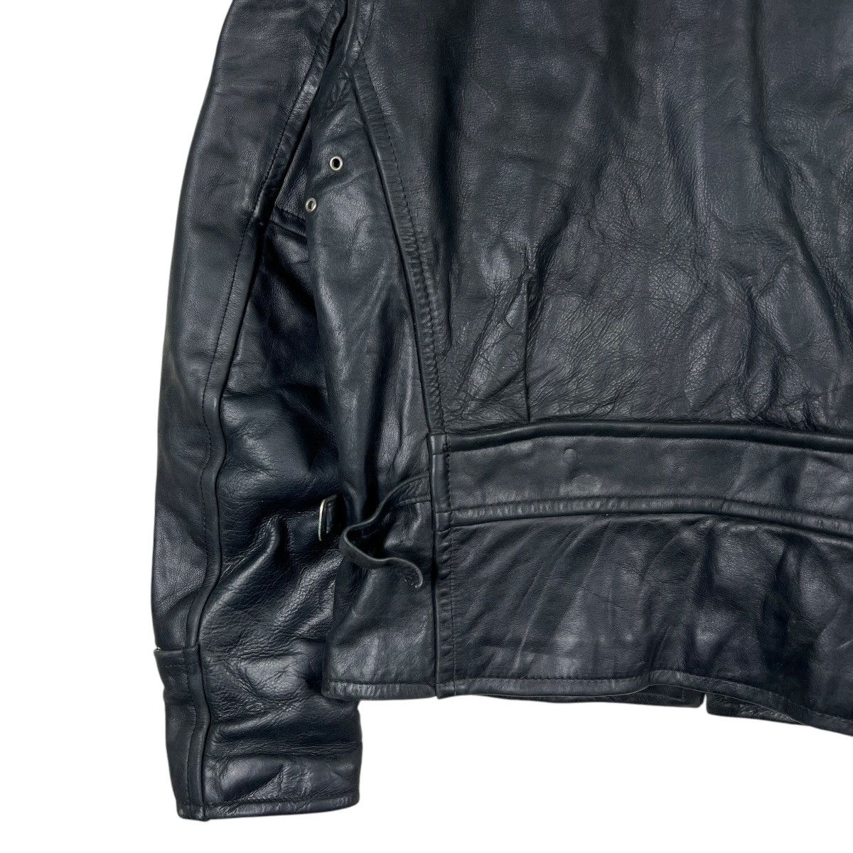 Genuine Leather 🔥 R.B.C LEGEND STEERHIDE REAL LEATHER CAFE RACER JACKET Size US S / EU 44-46 / 1 - 11 Thumbnail