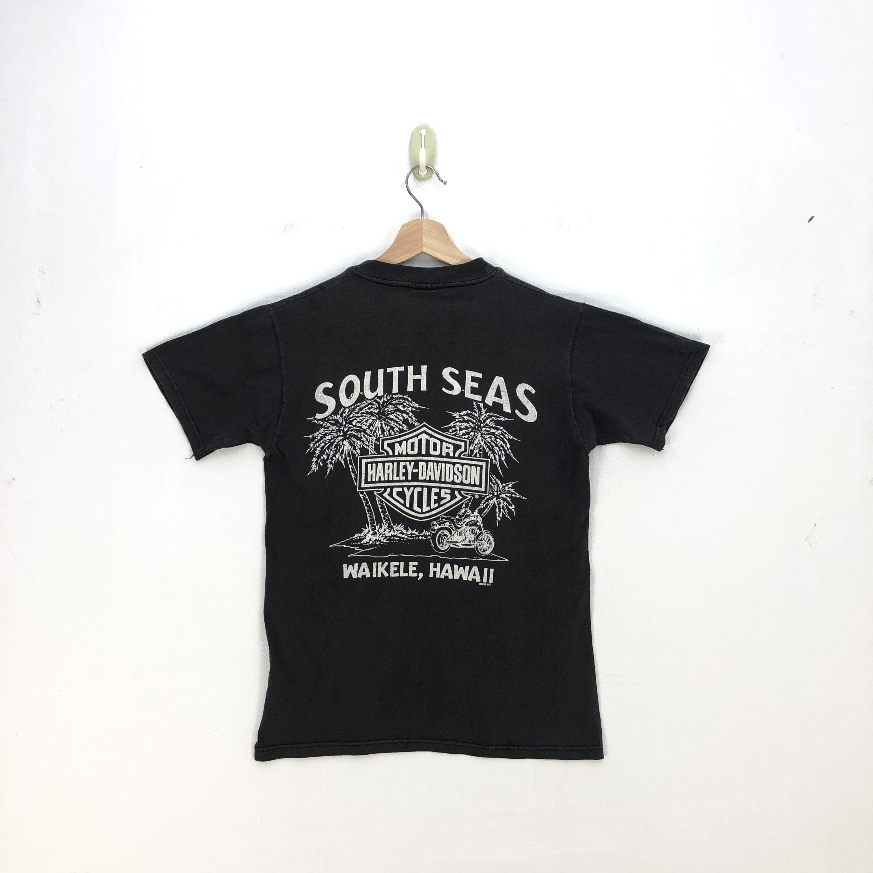 Harley Davidson × Vintage Vintage Harley Davidson Motorcycle South Seas T Shirt Size US S / EU 44-46 / 1 - 2 Thumbnail