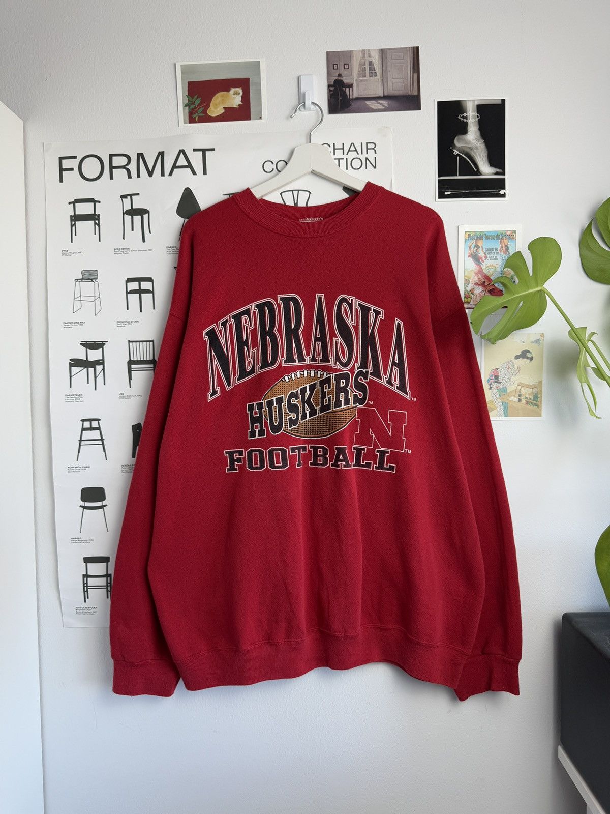 Tultex × Vintage Vintage 90s Tultex Nebraska huskers football sweatshirt XL Size US XL / EU 56 / 4 - 1 Thumbnail