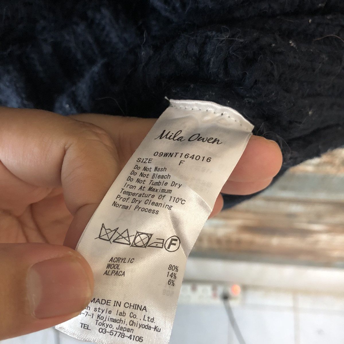 Homespun Knitwear × Japanese Brand Mila Owen Dark Blue cable Knitwear #A2055 Size L / US 10 / IT 46 - 11 Thumbnail