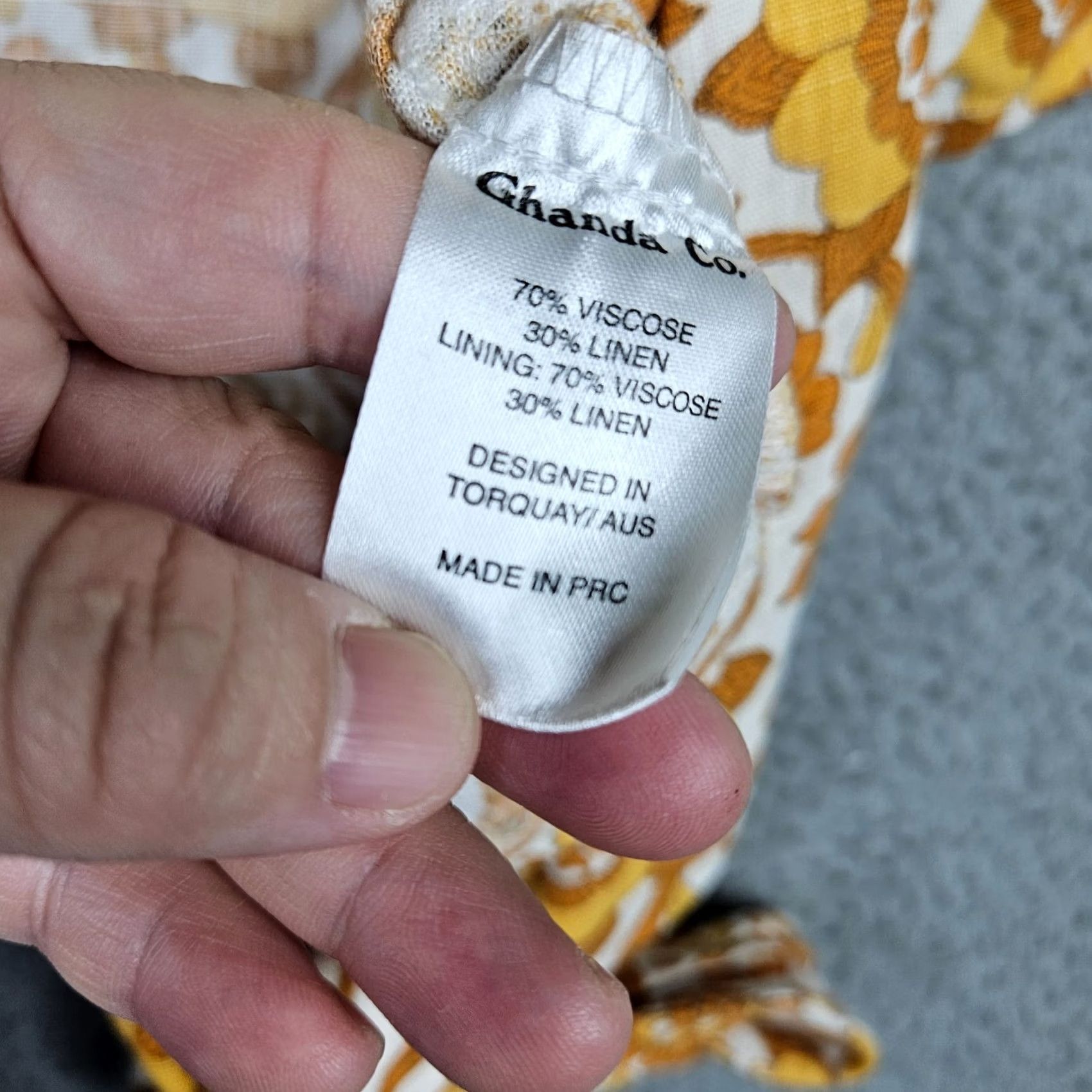 Vintage Ghanda Co. Women's Yellow Floral Printed Cropped Tie Front Shirt S Linen Viscose Blouse Short Sleeve Cropped Tie Front Knitted? Size S / US 4 / IT 40 - 7 Thumbnail