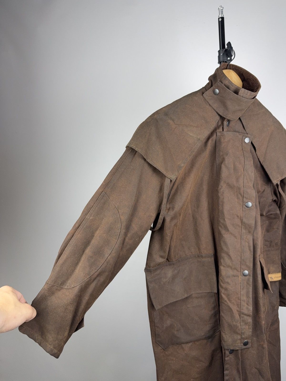 Vintage Vintage 90s Stockman Drover Waxed Duster Coat Australia Size US M / EU 48-50 / 2 - 6 Thumbnail