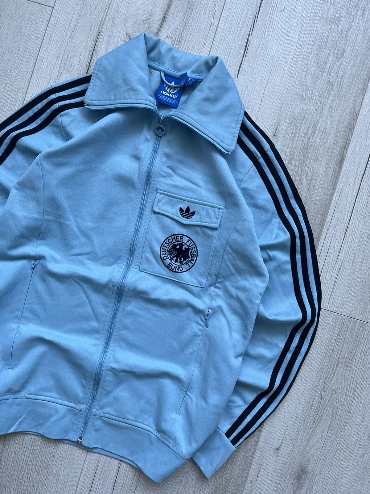 Adidas × Vintage Vintage 90s Adidas Germany Soccer Track Zip Sweatshirt Y2K Size US M / EU 48-50 / 2 - 2 Thumbnail