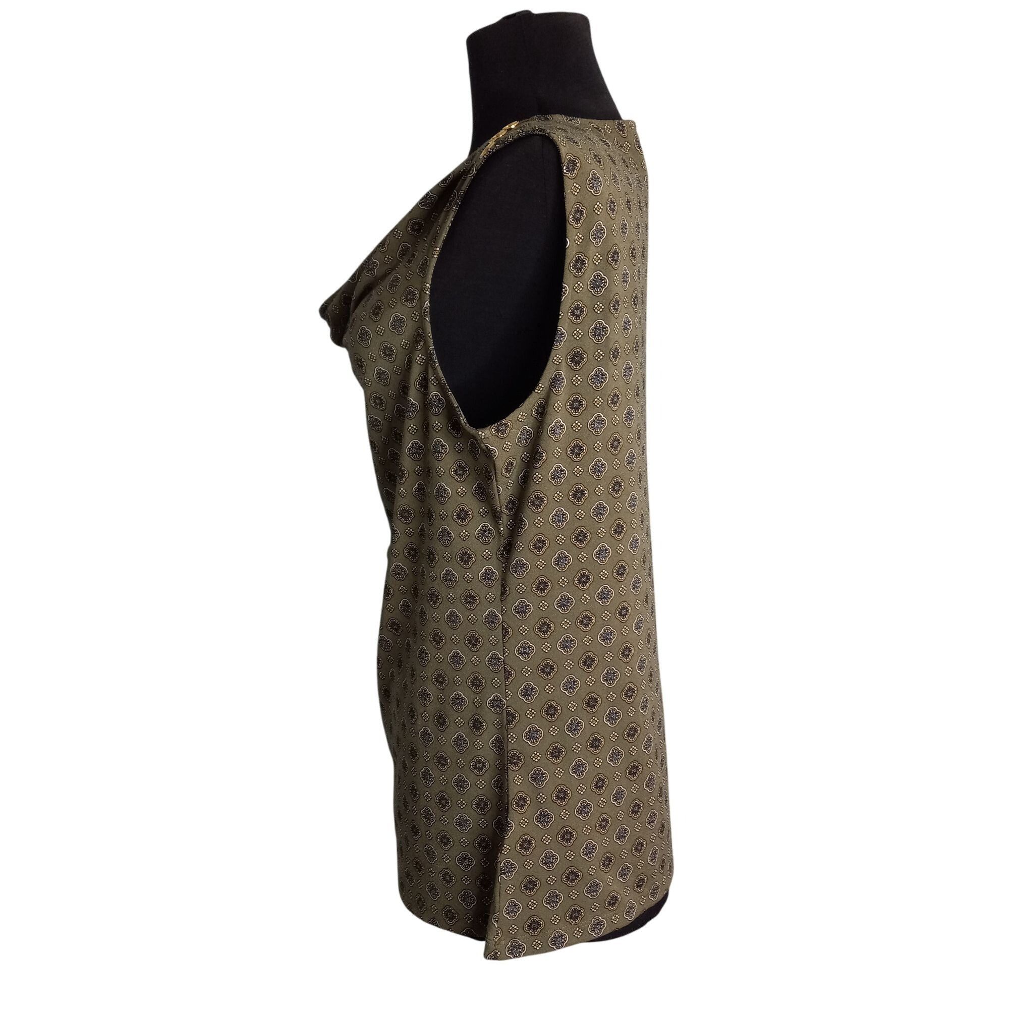 Michael Kors Michael Kors Size M Tank Top Sleeveless Cowl Neck Gold Butto Size M / US 6-8 / IT 42-44 - 2 Thumbnail