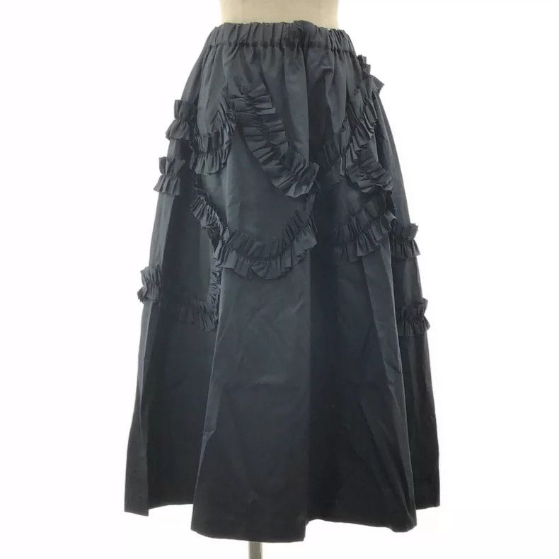 Comme des Garcons black ruffled skirt with elastic waist-dmc Size 27" / US 4 / IT 40 - 1 Thumbnail