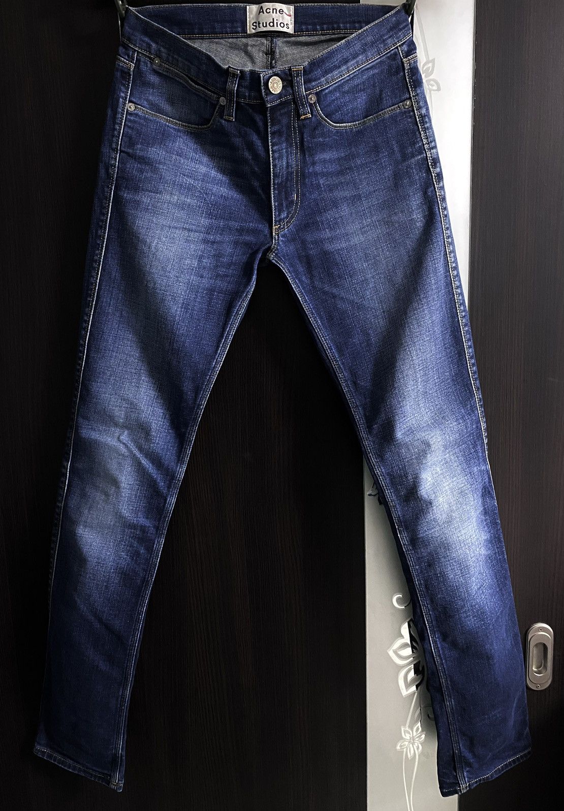 Acne Studios Womens Acne Studios Max Prince Washed Navy Jeans Denim Thick Size 28" / US 6 / IT 42 - 2 Thumbnail