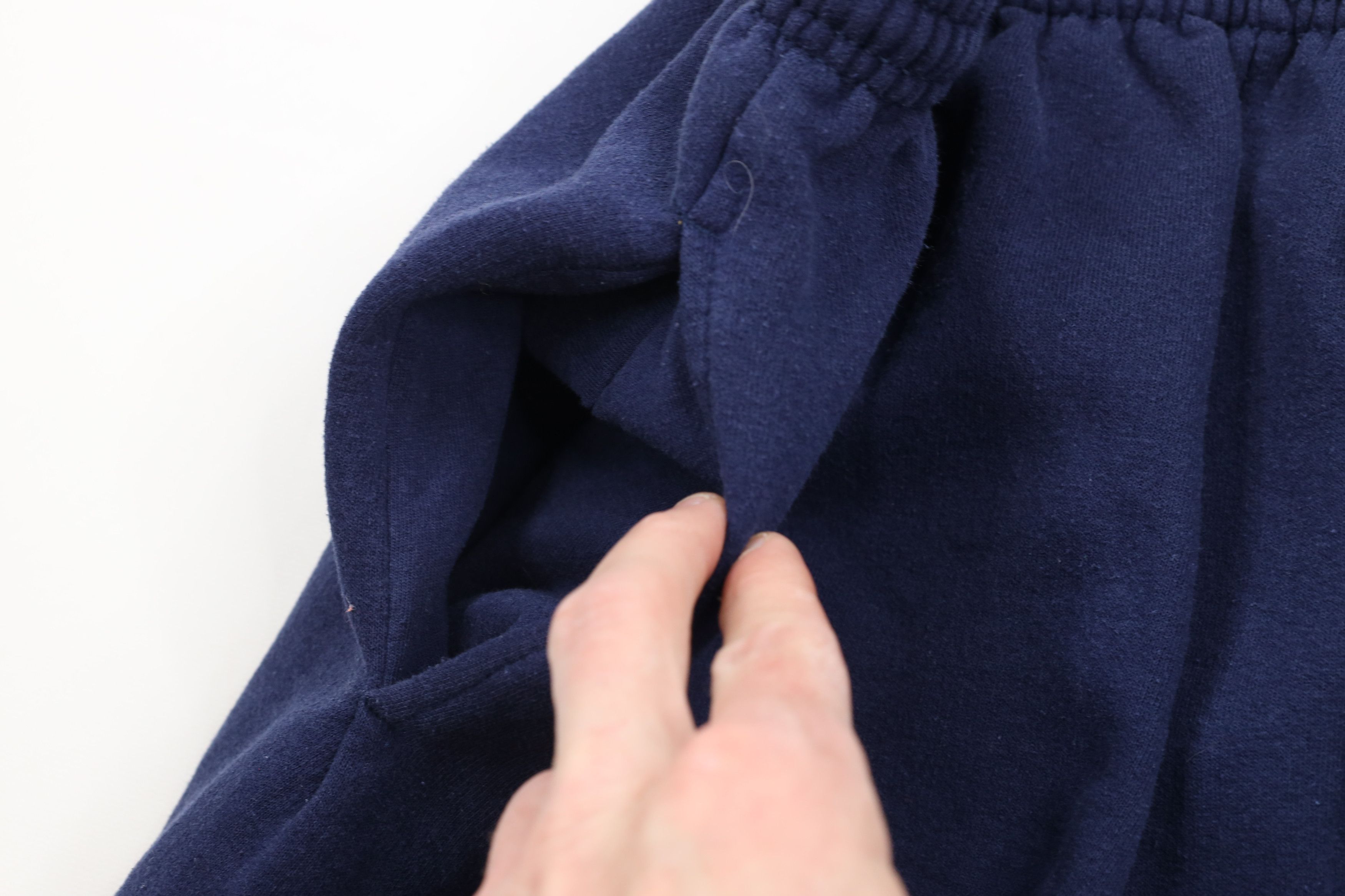 Vintage Vintage 90s Streetwear Blank Cuffed Sweatpants Joggers Blue Size US 34 / EU 50 - 7 Thumbnail