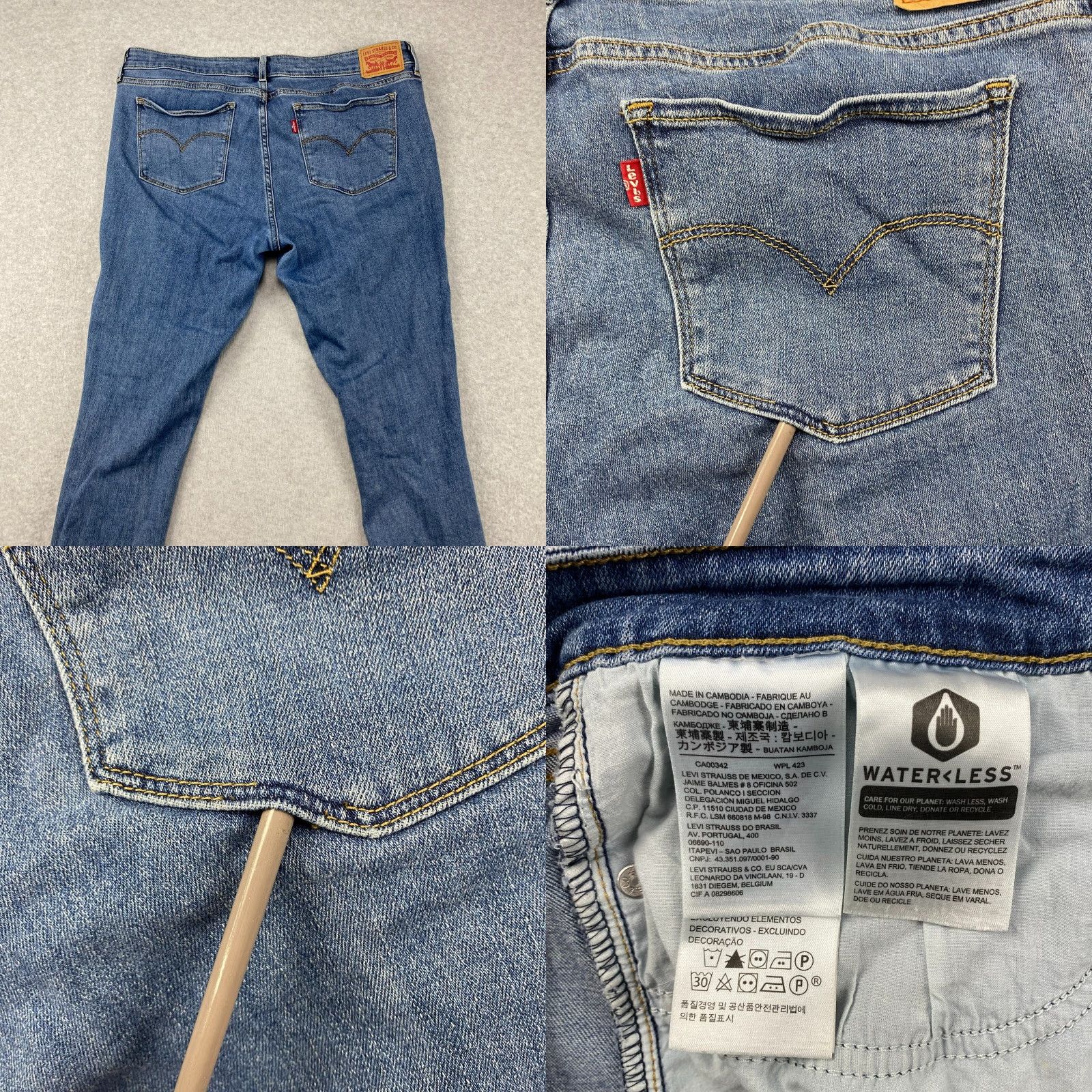 Levi's VINTAGE Levi's 711 Denim Jeans Womens Skinny 36 XS? Size 25" / US 0 / IT 36 - 9 Thumbnail