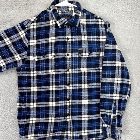 Orvis Orvis Flannel Shirt Mens Medium Blue Plaid Button-Up Shacket Jacket Pockets Size US M / EU 48-50 / 2 - 2 Thumbnail