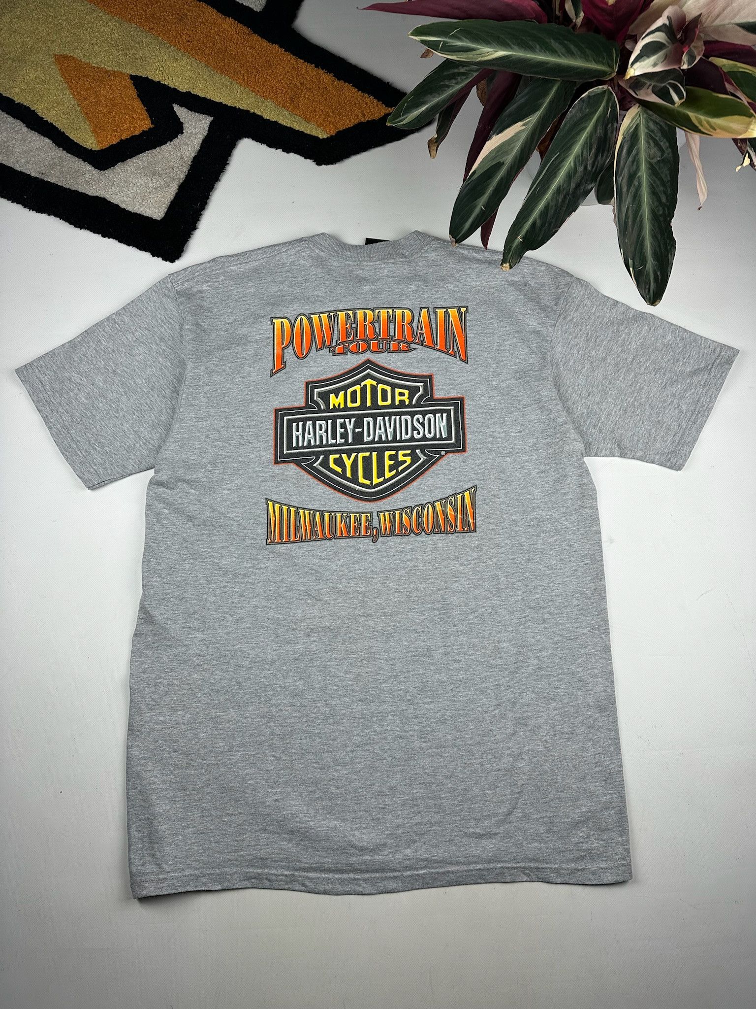 Harley Davidson VTG Y2K Harley Davidson Eagle Flames T-Shirt 90s Size US XL / EU 56 / 4 - 2 Thumbnail