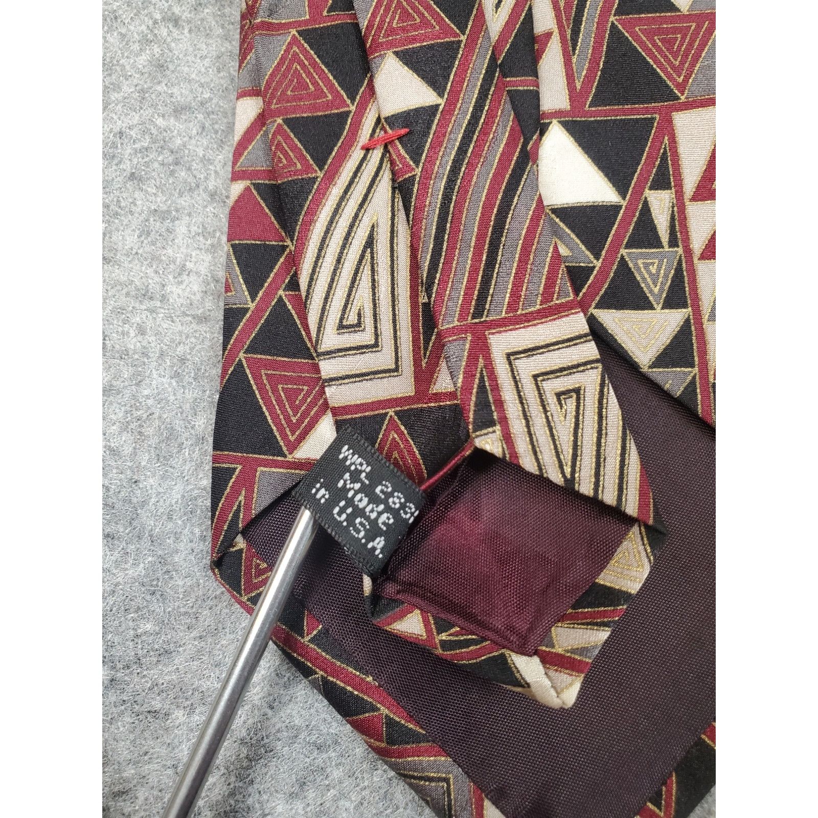 Courreges Vintage Courreges Homme Men's Silk Necktie Retro Geometric Size ONE SIZE - 5 Thumbnail