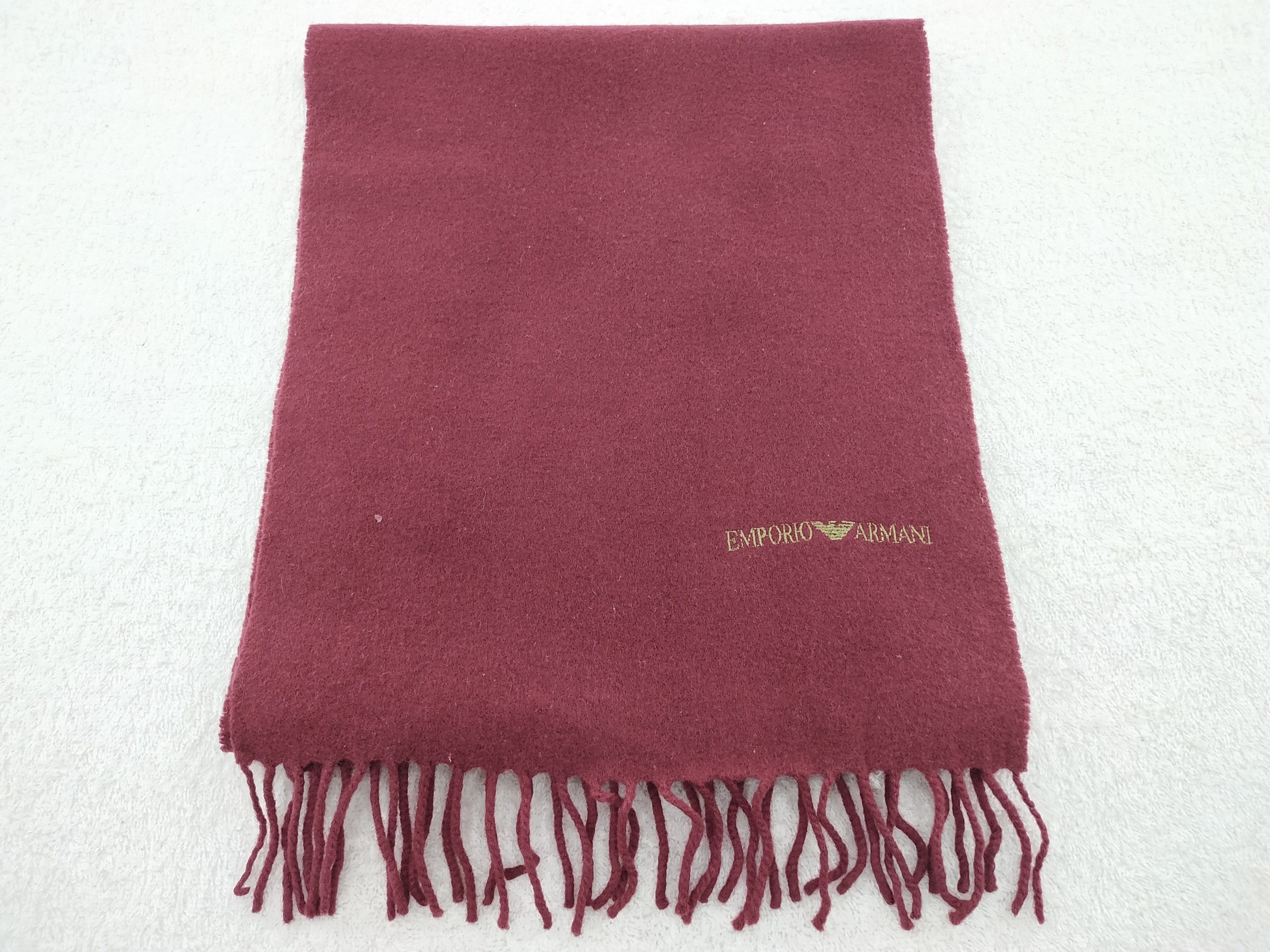 Emporio Armani Vintage Emporio Armani Wool Scarf/Muffler/Neckwear MF313 Size ONE SIZE - 1 Thumbnail