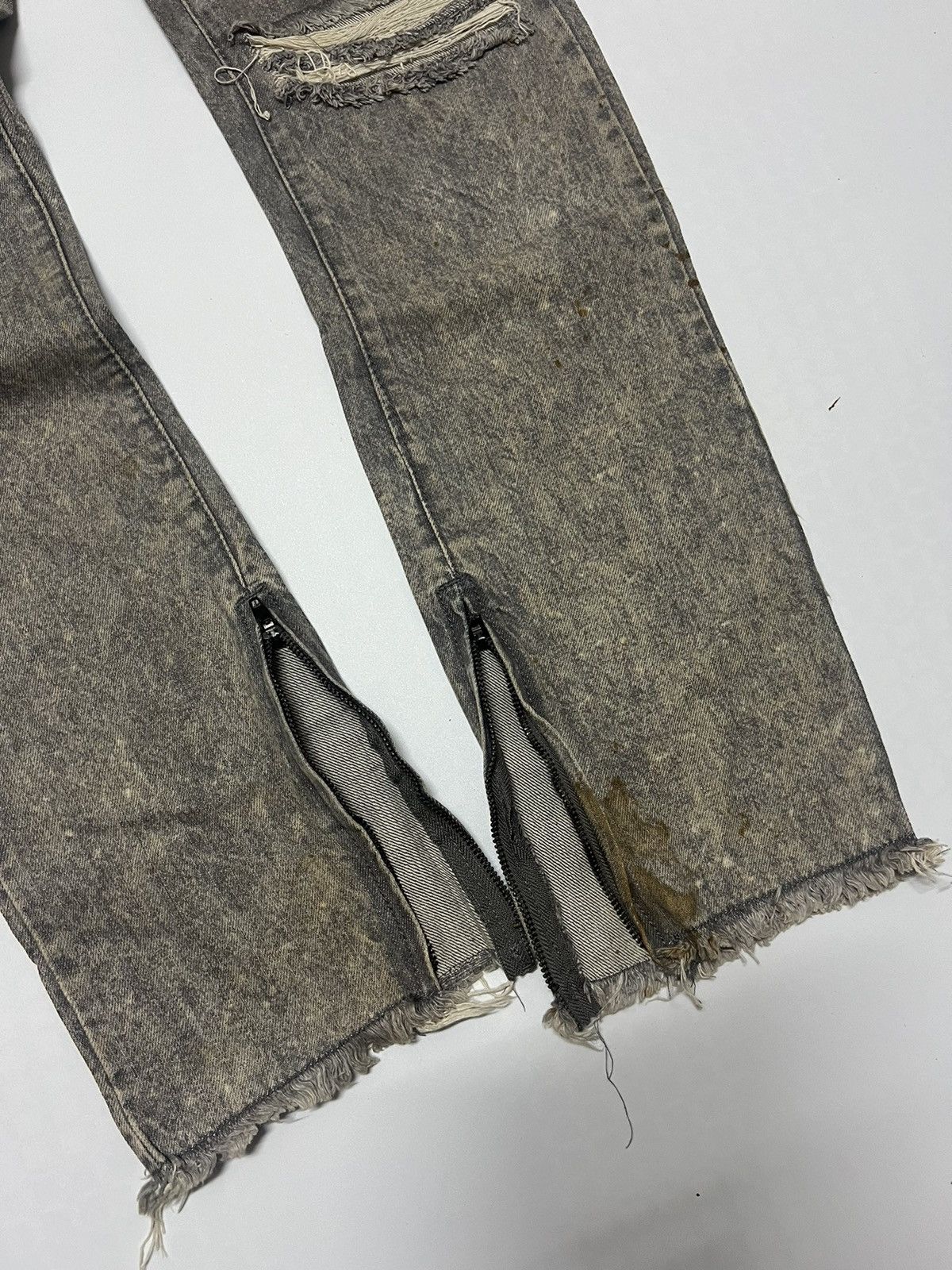 Japanese Brand DNM Collection Acid Wash Distressed Denim Size US 39 - 3 Thumbnail