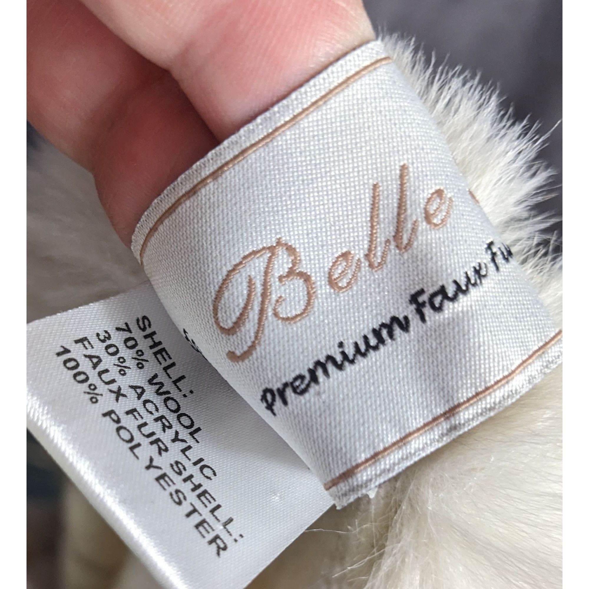 Other Belle Fare Premium Faux Fur Trimmed Wool-Blend Shawl Wrap Pl Size ONE SIZE - 7 Thumbnail