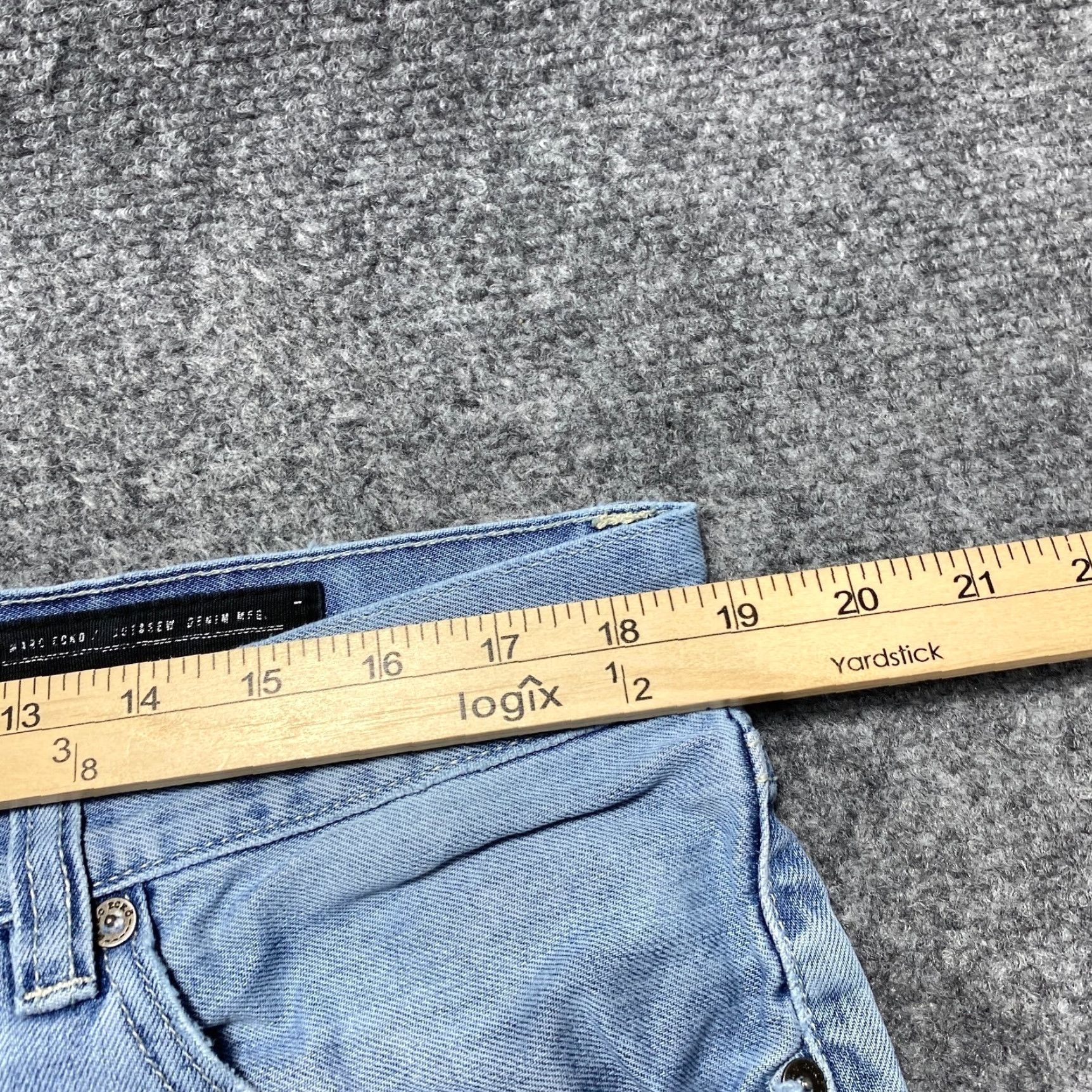 Marcs Marc Ecko Jeans Men 36x30 Blue Cut Sew Straight Leg Light Wash 36x30 Jeans Regular Blue Retro 90s Size US 36 / EU 52 - 4 Thumbnail