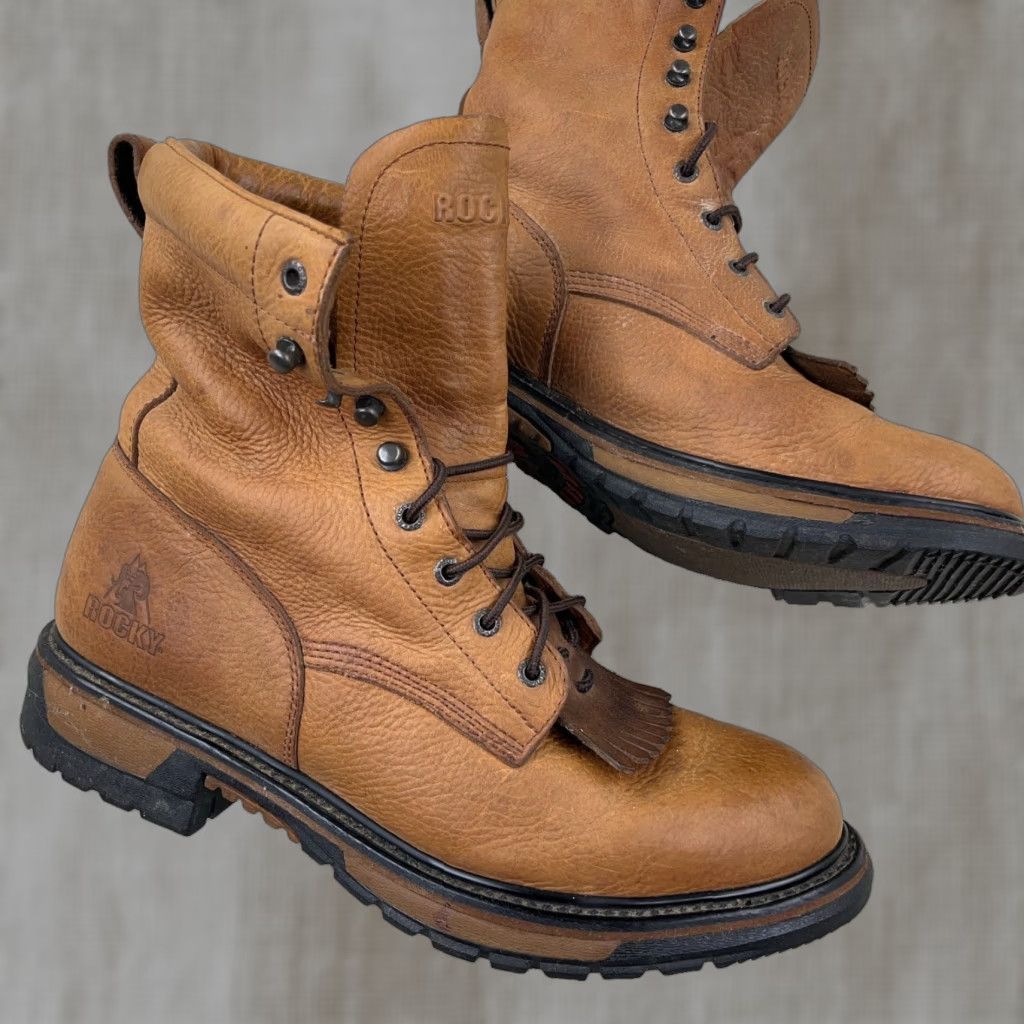 Vintage VINTAGE Rocky Original Rider Mens Boots 14 M Brown Leather Waterproof Mid-Calf Casual Fall Winter Size US 14 / EU 47 - 1 Thumbnail