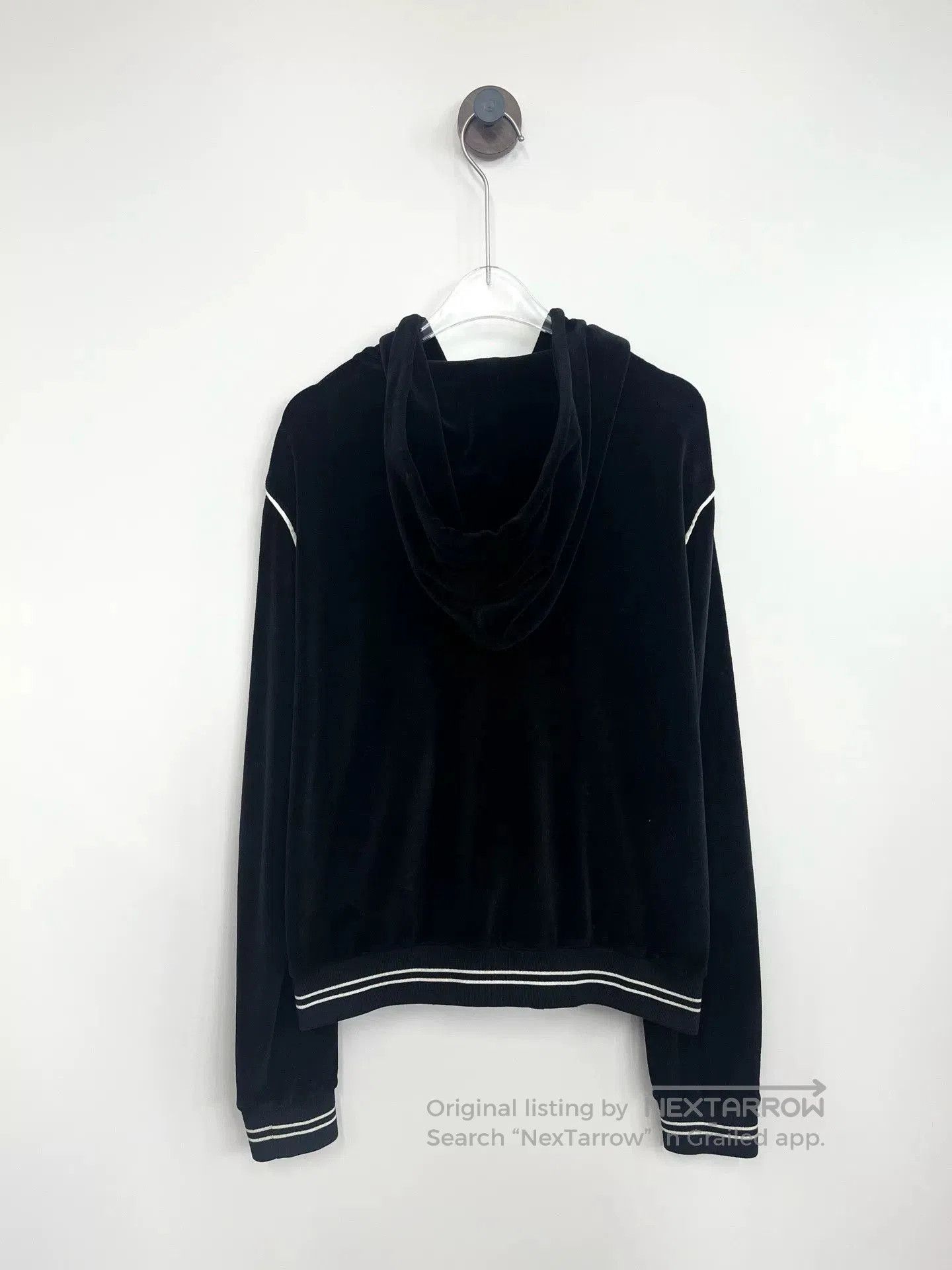 Celine Celine Velvet Hoodie with Embroidered Logo. Size S / US 4 / IT 40 - 2 Thumbnail