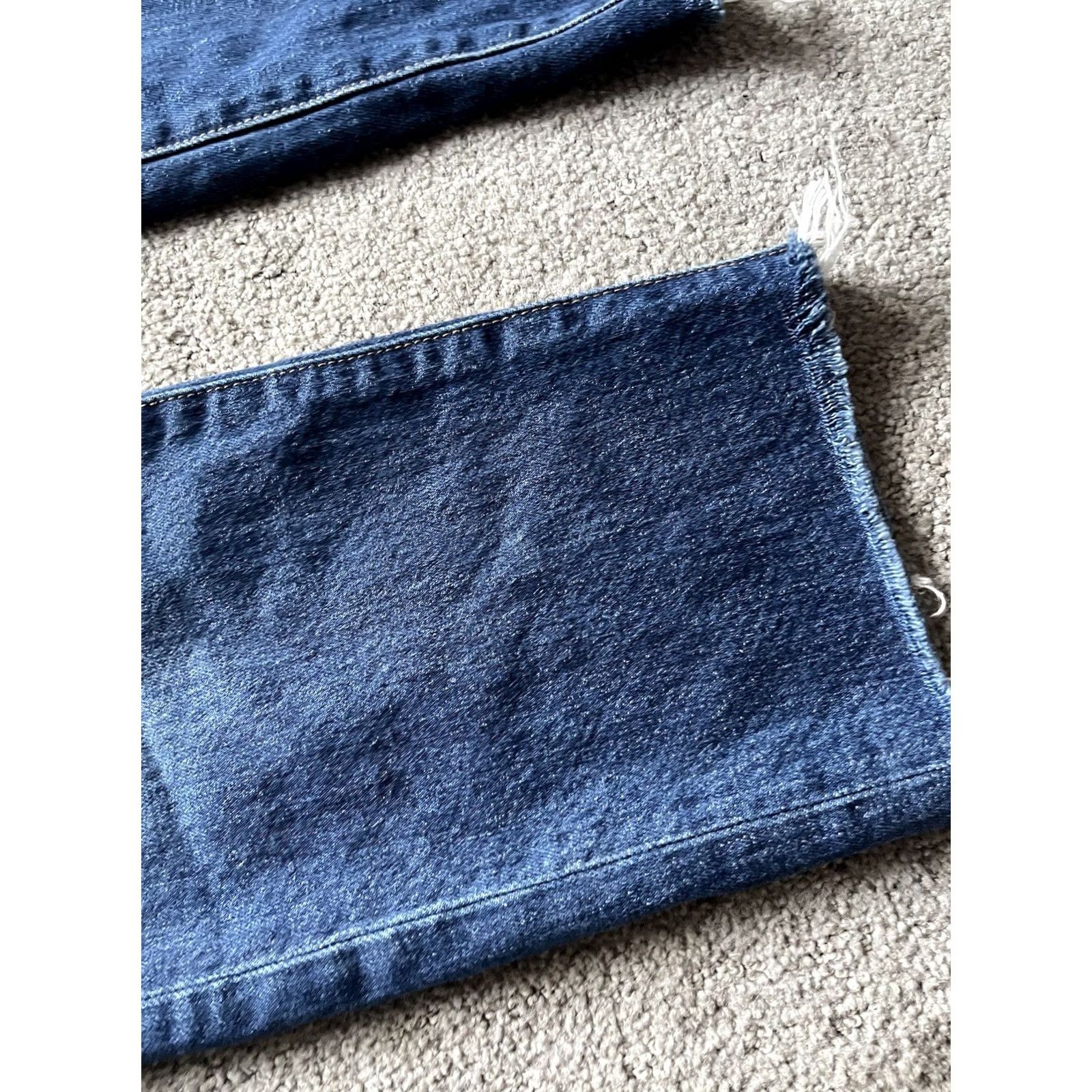 Madewell MADEWELL Slim Boyjean Jeans Womens 28 28x26 Blue Boyfriend Raw Hem Cropped Size 28" / US 6 / IT 42 - 6 Thumbnail