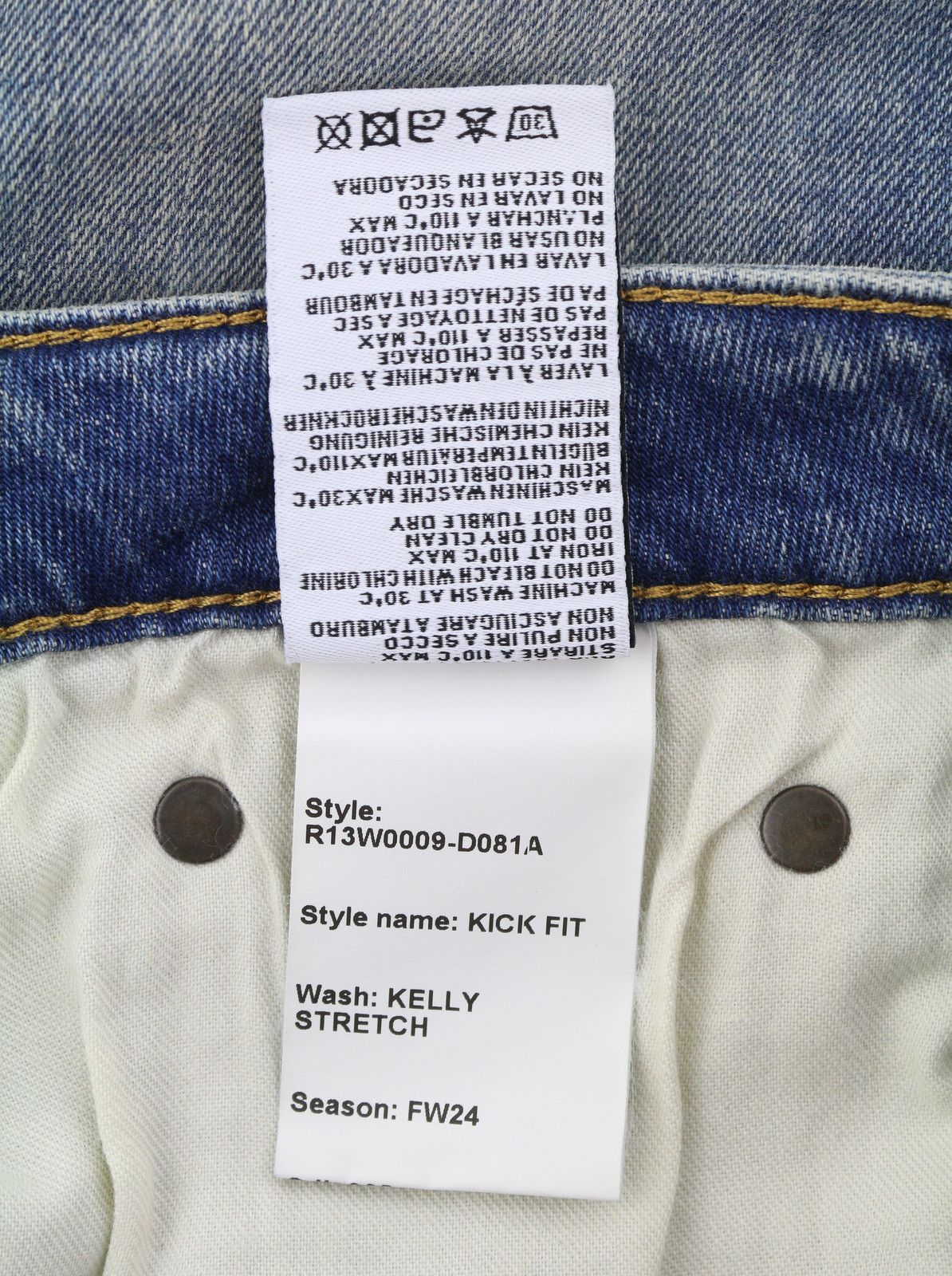 R13 KICK FIT 28 Kelly Stretch Cropped Zip 87810 Size 28" / US 6 / IT 42 - 9 Thumbnail
