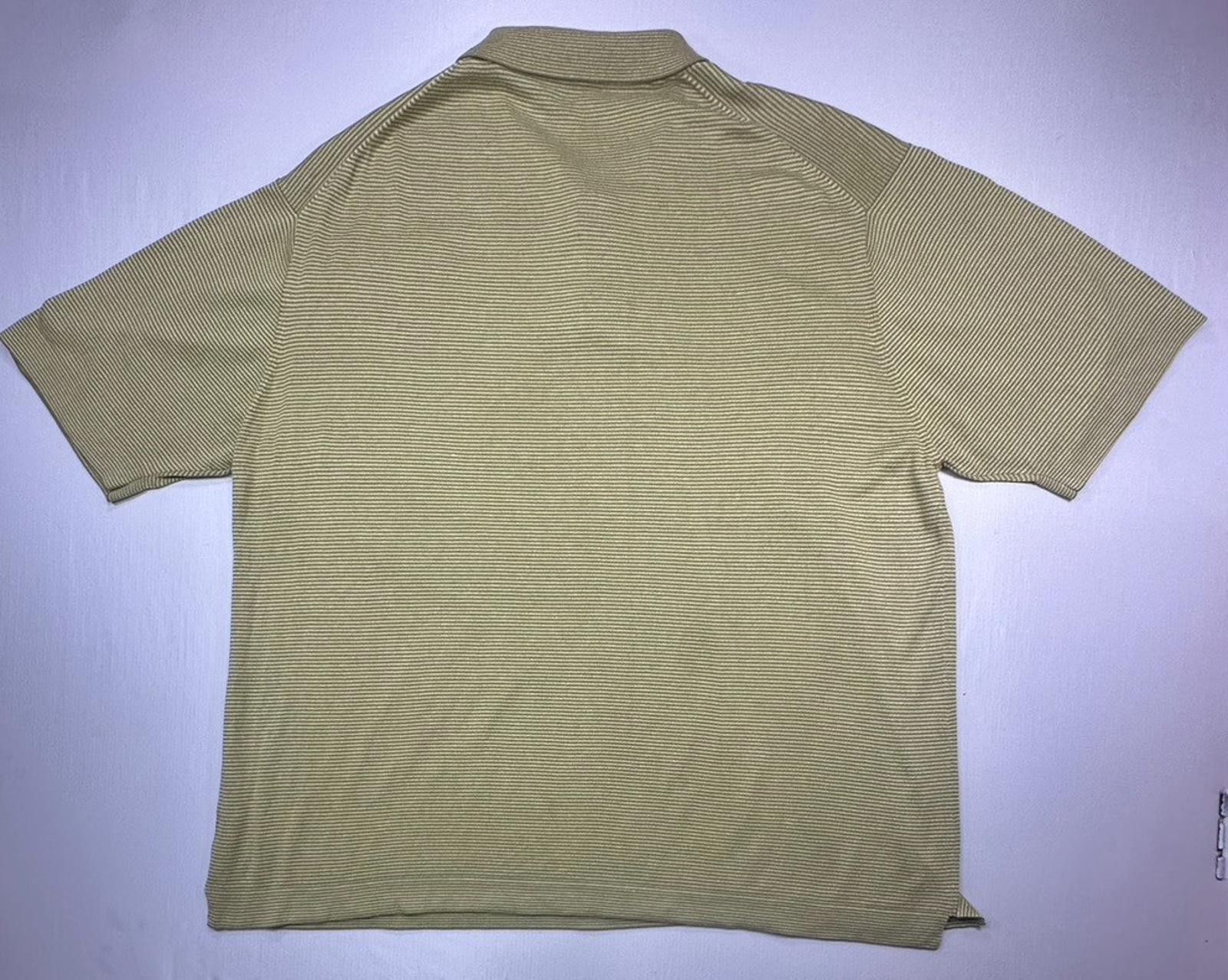 Adish Axis 1/4 Button Silk/Cotton Short Sleeve Polo Green Mens 2XL Size US XXL / EU 58 / 5 - 2 Thumbnail