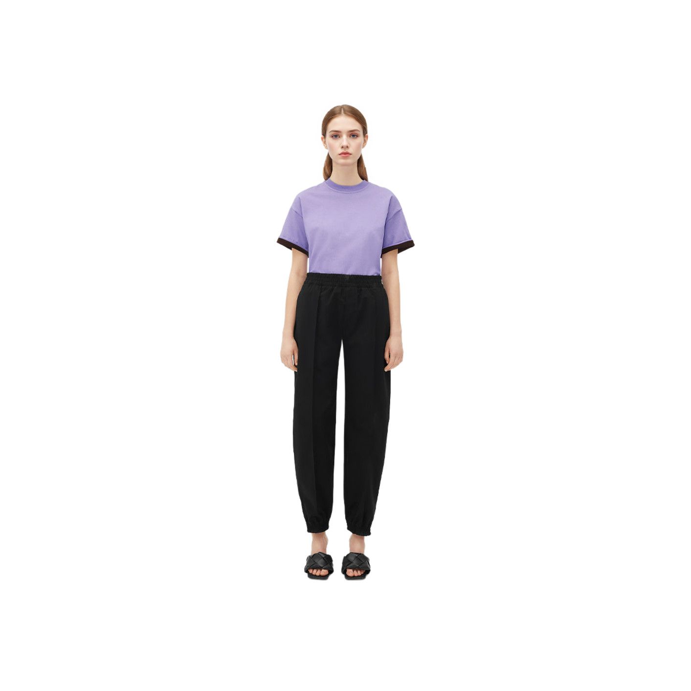Bottega Veneta Lilac Double Layer Embroidered Logo T-Shirt Size US XS / EU 42 / 0 - 2 Thumbnail