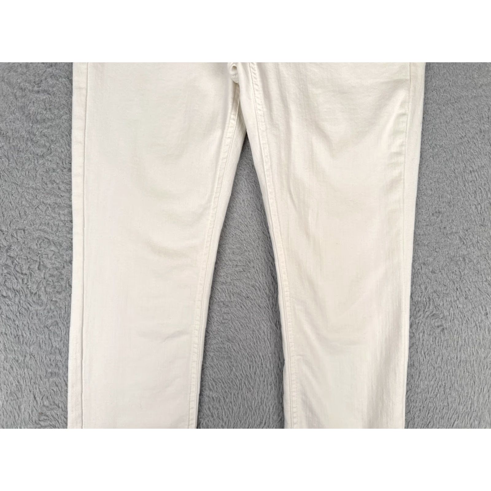 Vintage LC Lauren Conrad Jeans Women White Denim High Rise Skinny Ankle Cropped Hem 26x26 4 Regular Inseam 26 in Cotton Denim Size 27" / US 4 / IT 40 - 3 Thumbnail
