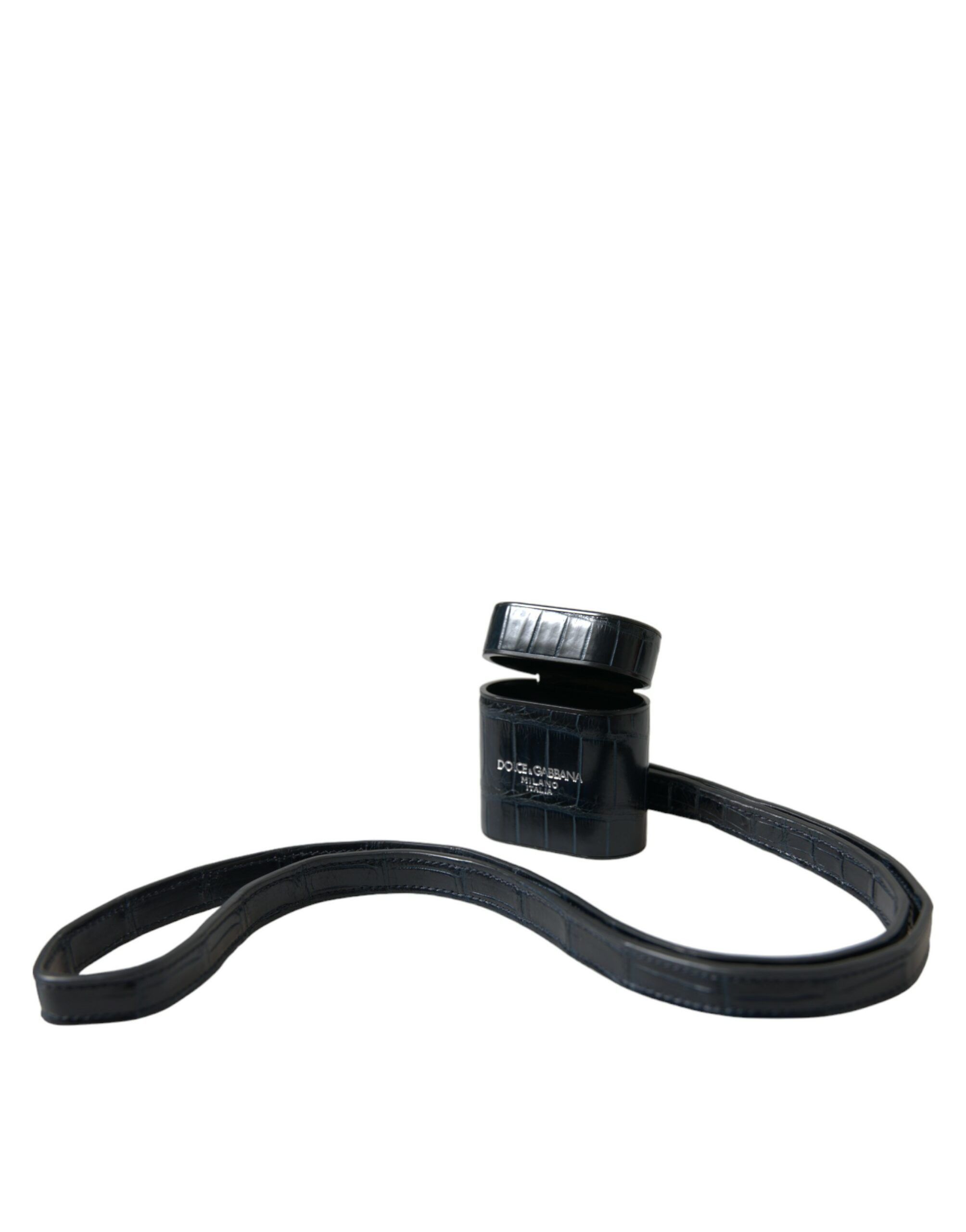 Dolce & Gabbana Chic Crocodile Leather Airpods Women's Case Size ONE SIZE - 1 Thumbnail