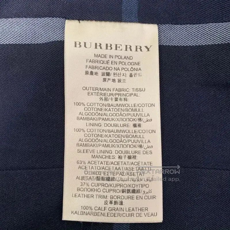Burberry Burberry Women's Navy Cotton Trench Coat. Size S / US 4 / IT 40 - 6 Thumbnail