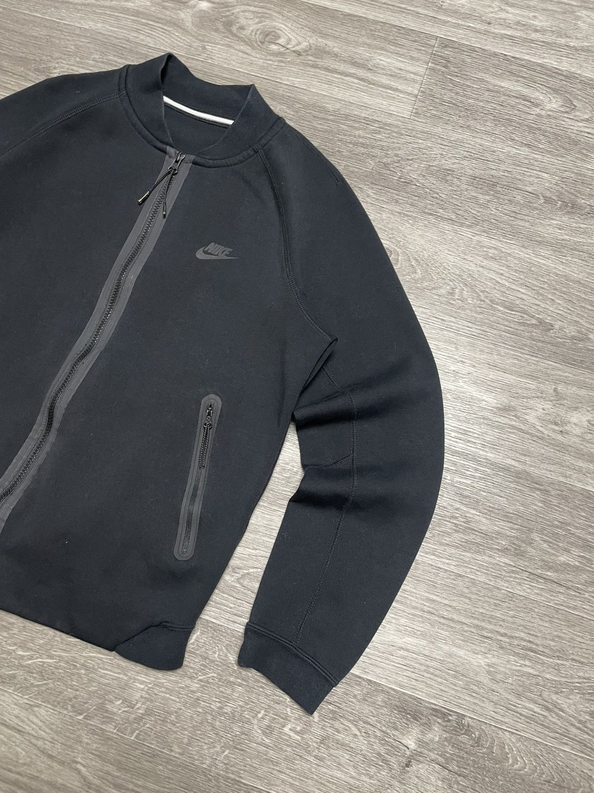 Nike Nike Tech Fleece Black Varsity Bomber Jacket Size US S / EU 44-46 / 1 - 5 Thumbnail