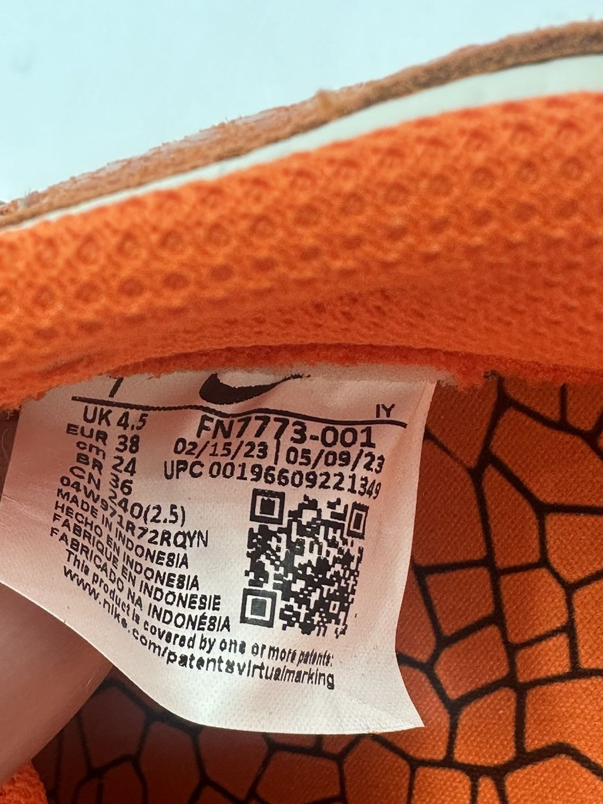 Nike Nike Dunk Low Cracked Orange Size US 7 / IT 37 - 8 Thumbnail
