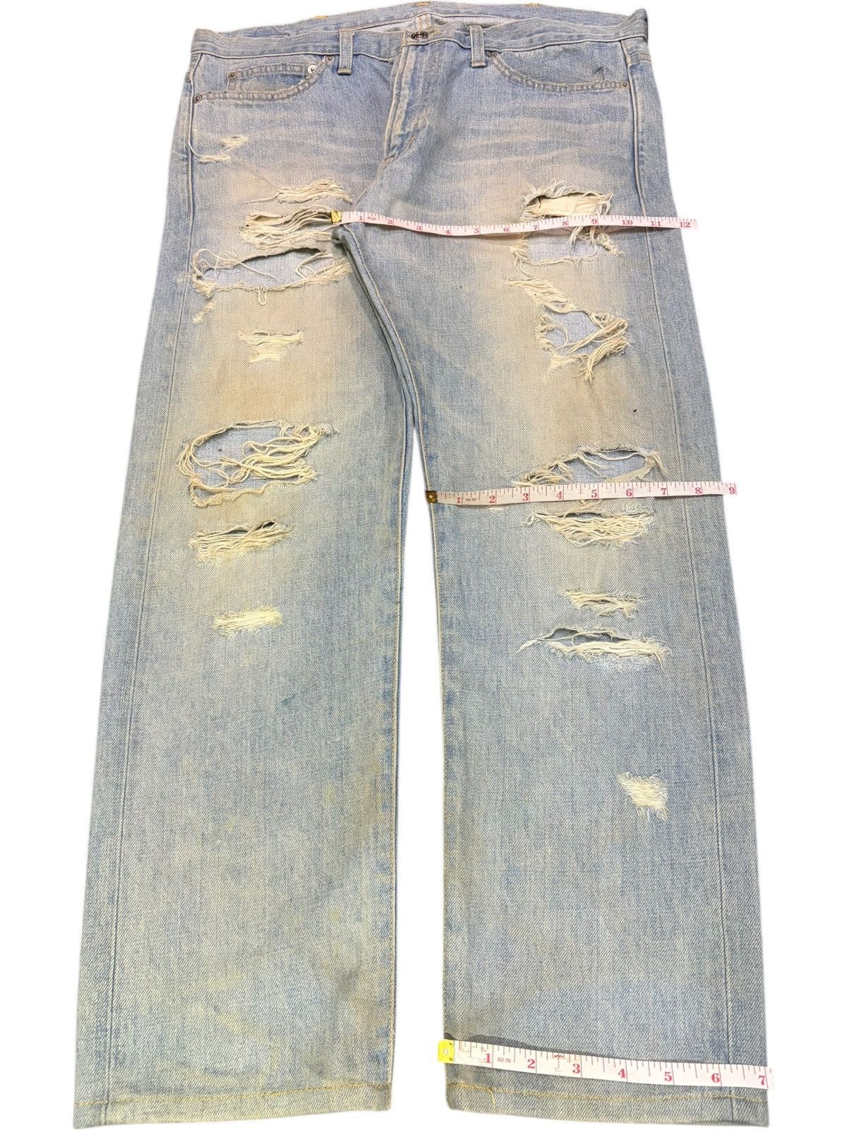 Edwin Vintage Japanese Brand Mud Wash Distressed Jeans Size US 35 - 8 Thumbnail