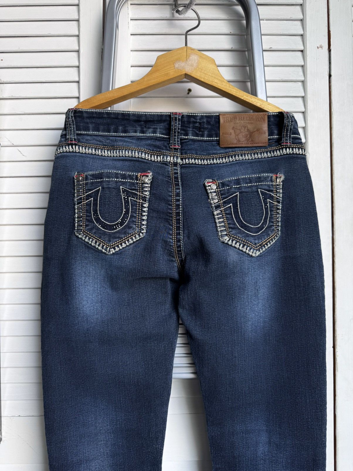 True Religion Rare True Religion JOEY BIG T Western Straight Leg Jeans Size 27" / US 4 / IT 40 - 8 Thumbnail