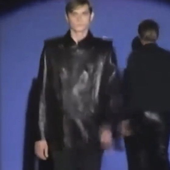Gucci Gucci Tom Ford FW1996 Double Breasted Lined Leather Peacoat Size US M / EU 48-50 / 2 - 2 Thumbnail