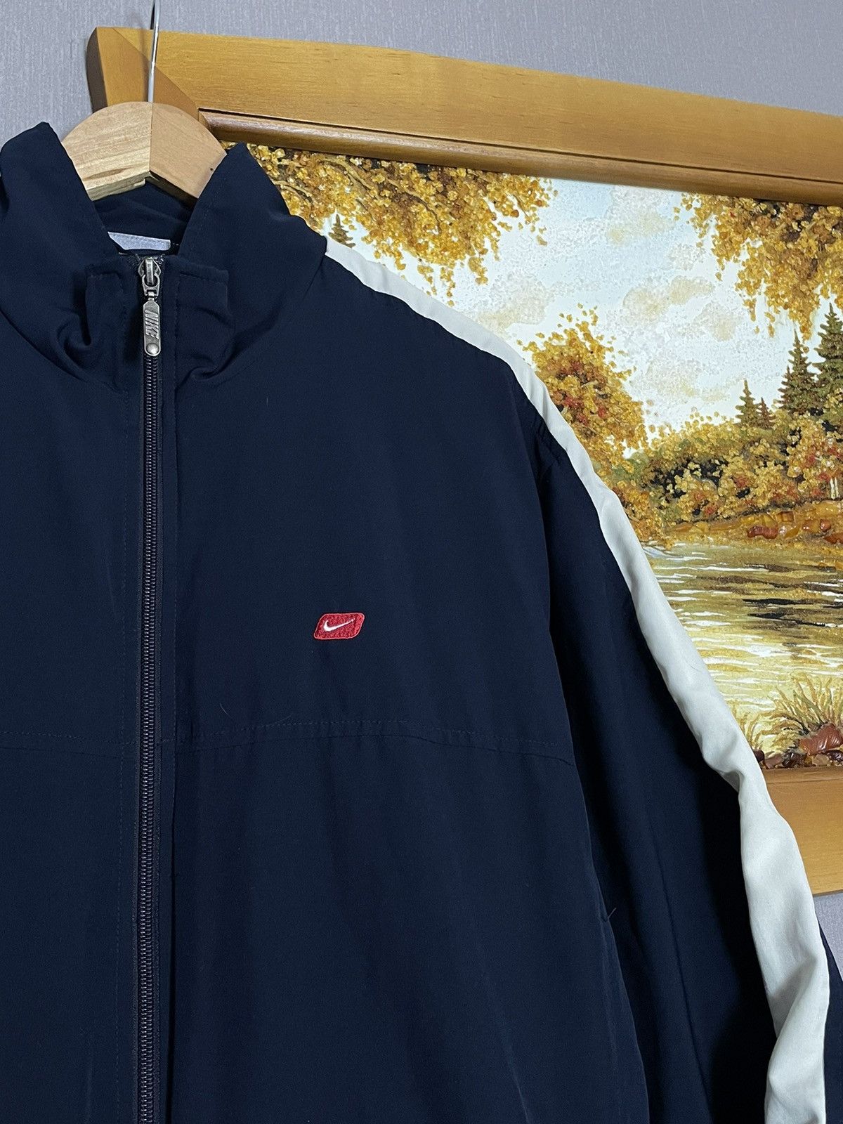 Nike × Vintage Vintage 90s Nike Blue Track Jacket Court Challenger Size US L / EU 52-54 / 3 - 9 Thumbnail