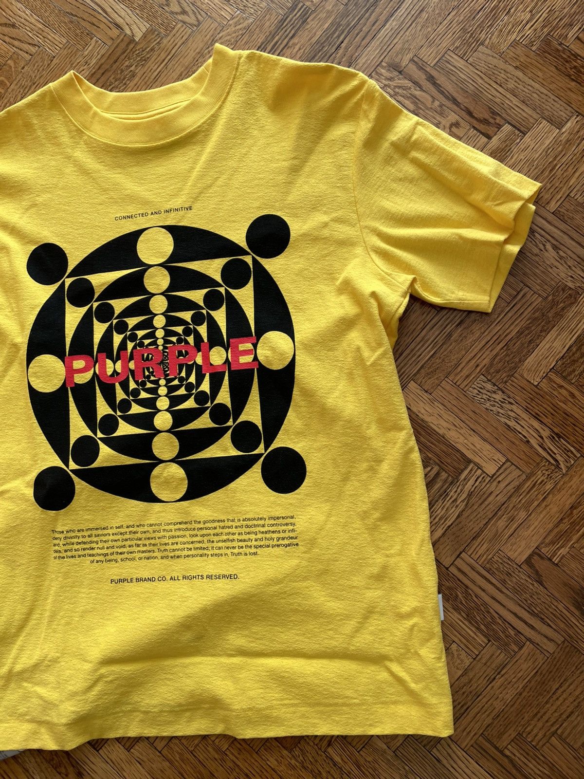 Purple Brand Purple Brand Yellow Connected and Infinitive Tee Size US S / EU 44-46 / 1 - 3 Thumbnail