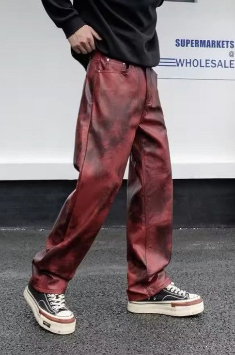 Leather Vibe Casual Straight PU Leather Pant Size US 32 / EU 48 - 1 Thumbnail